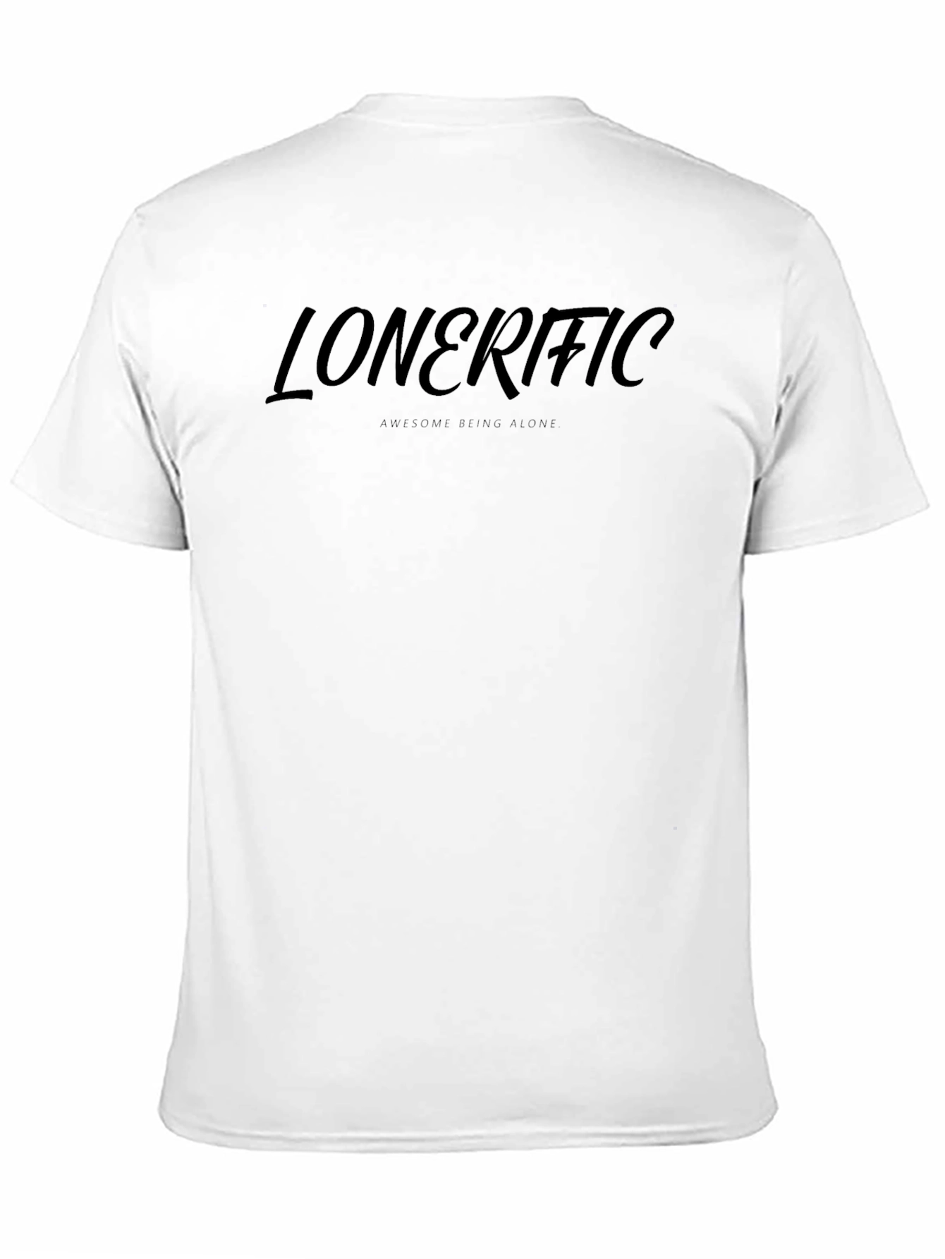 Lonerific - Awesome Being Alone - Black T-Shirt