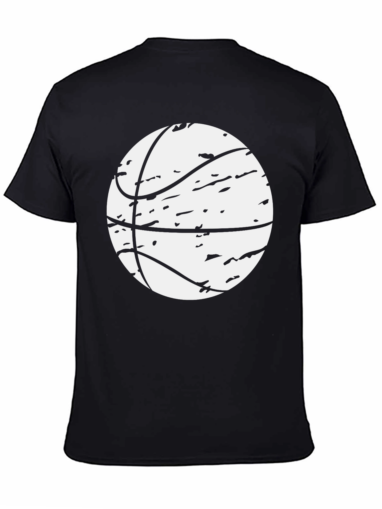Basketball Graphic Tee - Black Cotton Blend