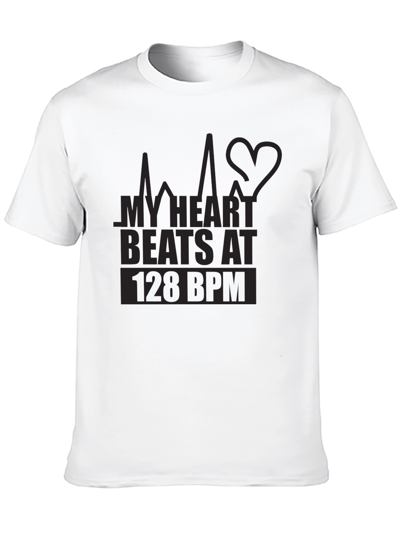 My Heart Beats at 128 BPM Graphic T-Shirt