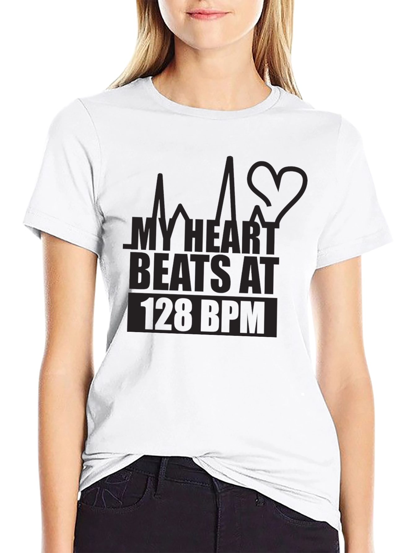 My Heart Beats at 128 BPM Graphic T-Shirt