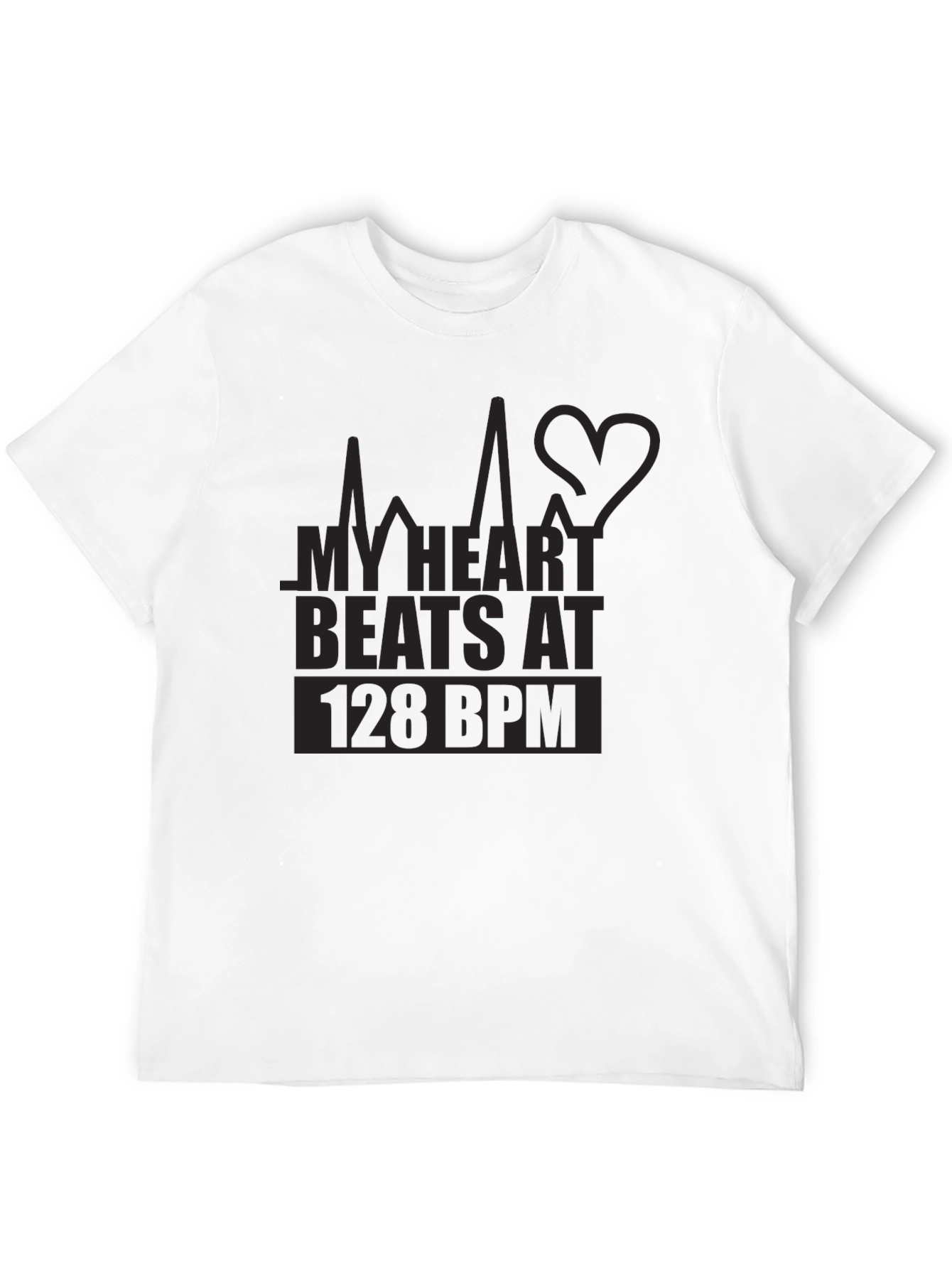 My Heart Beats at 128 BPM Graphic T-Shirt