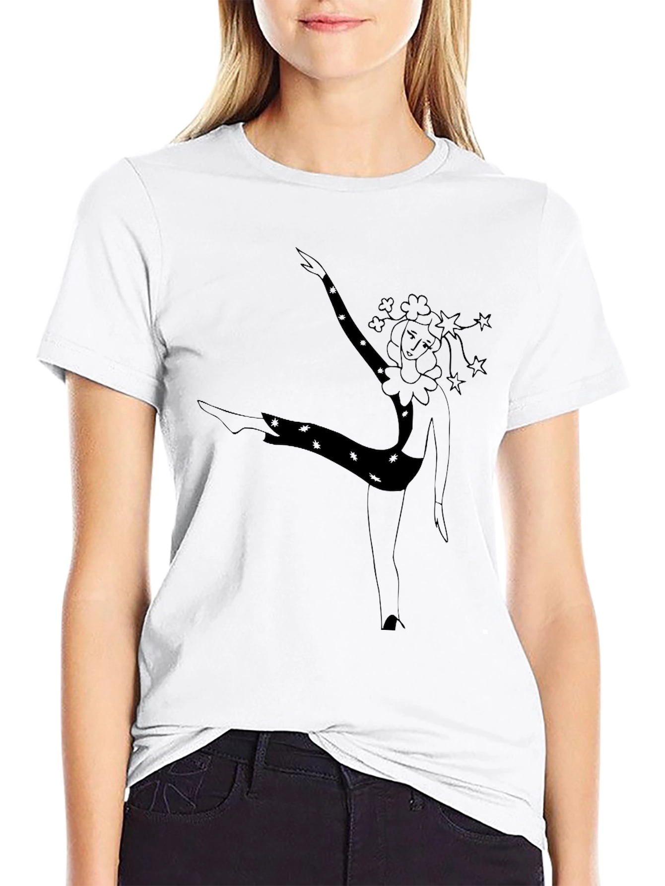 Dancing Clown Graphic Black T-Shirt