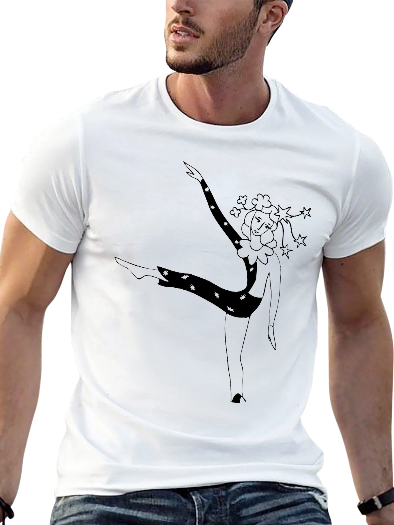 Dancing Clown Graphic Black T-Shirt