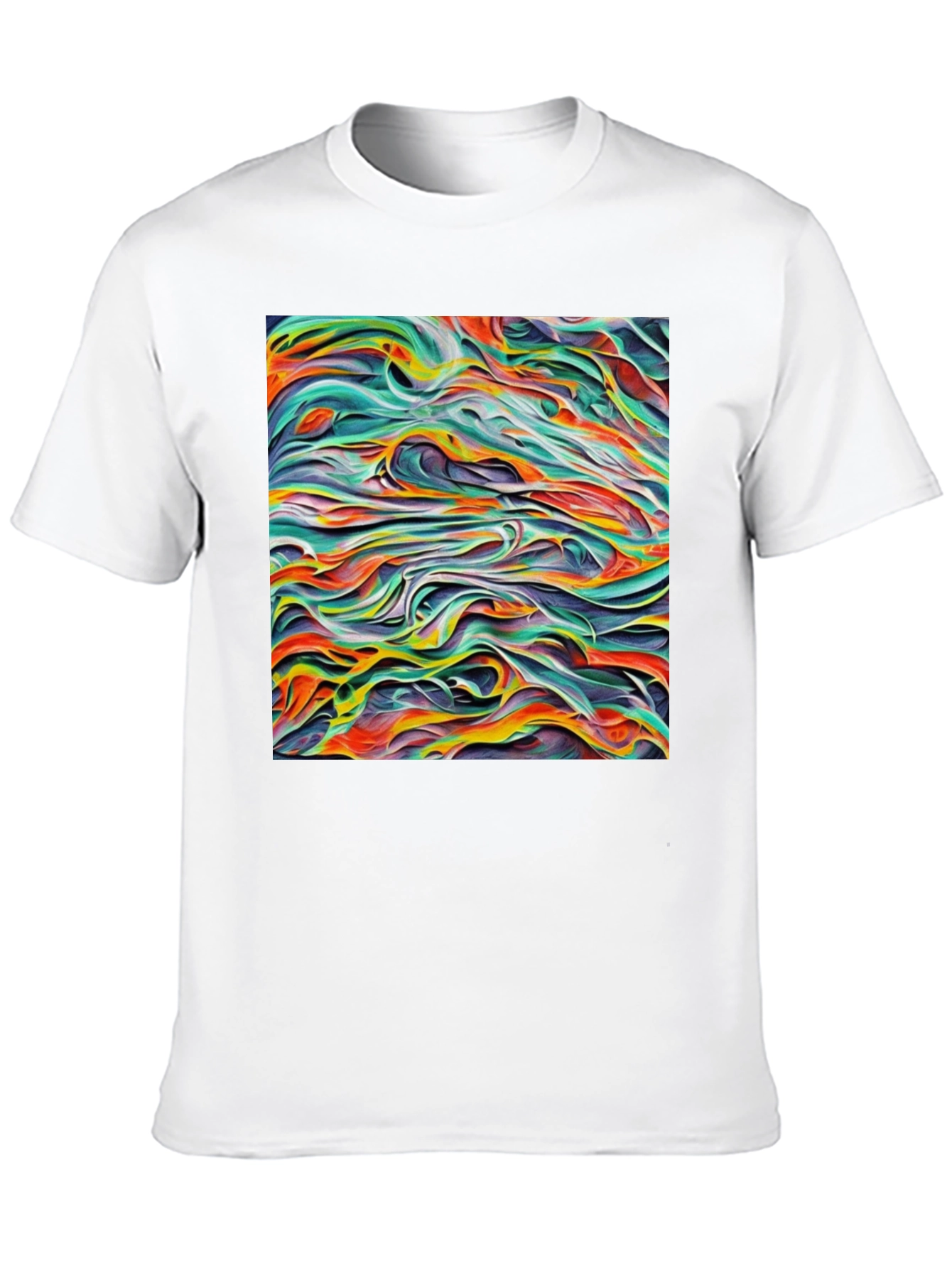 Abstract Swirl Art Black T-Shirt