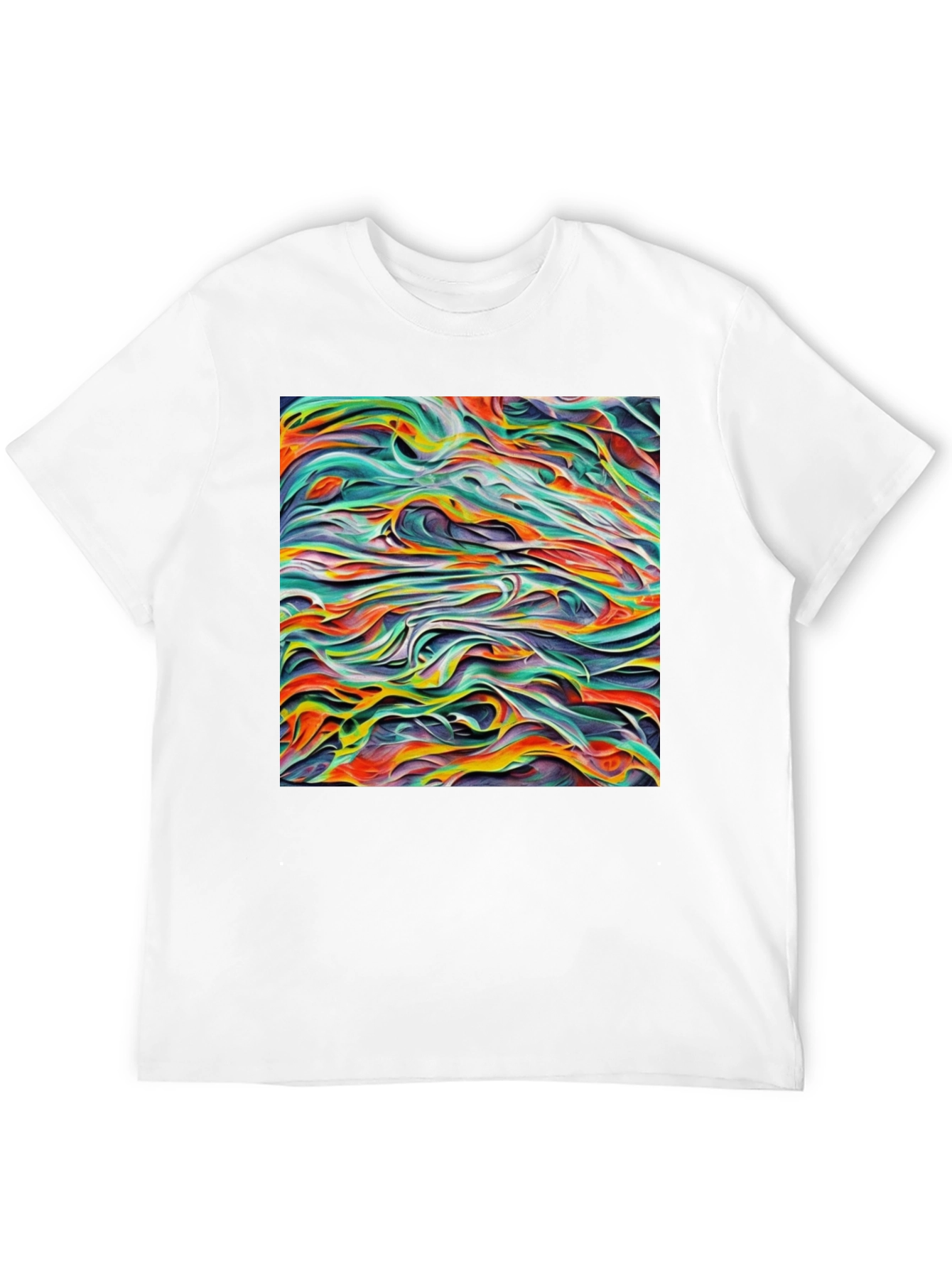 Abstract Swirl Art Black T-Shirt