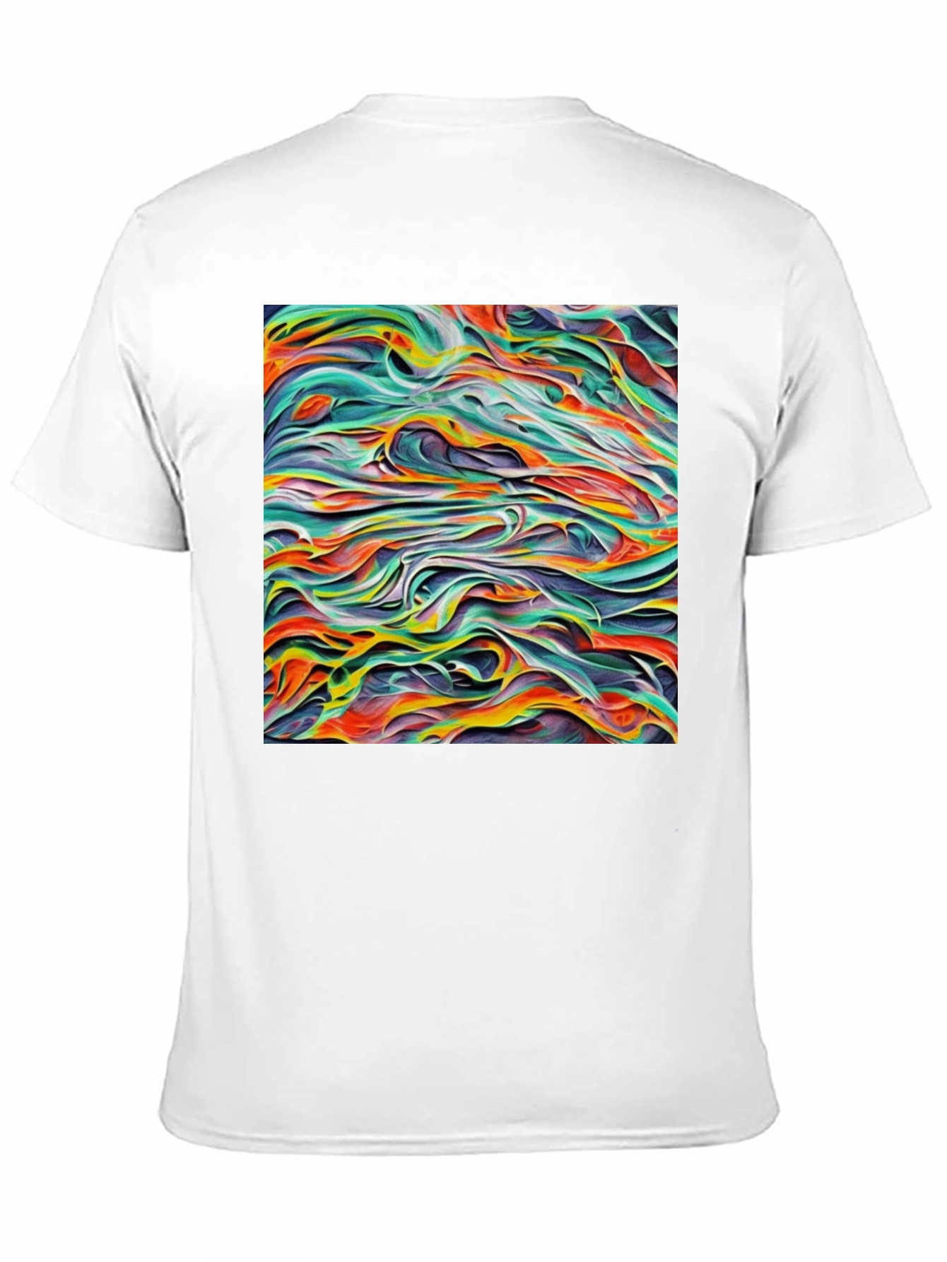 Abstract Swirl Art Black T-Shirt