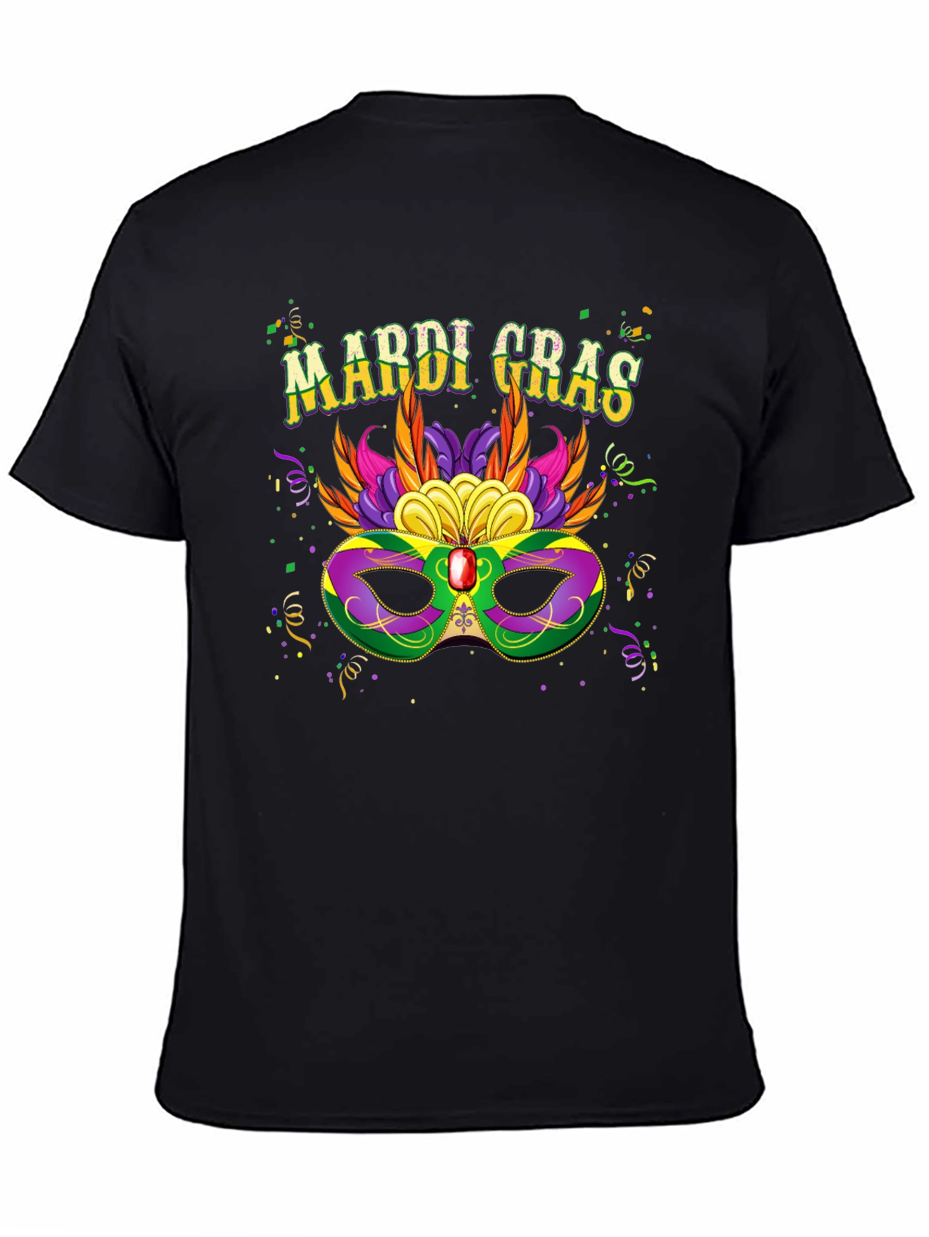Mardi Gras Mask Graphic T-Shirt