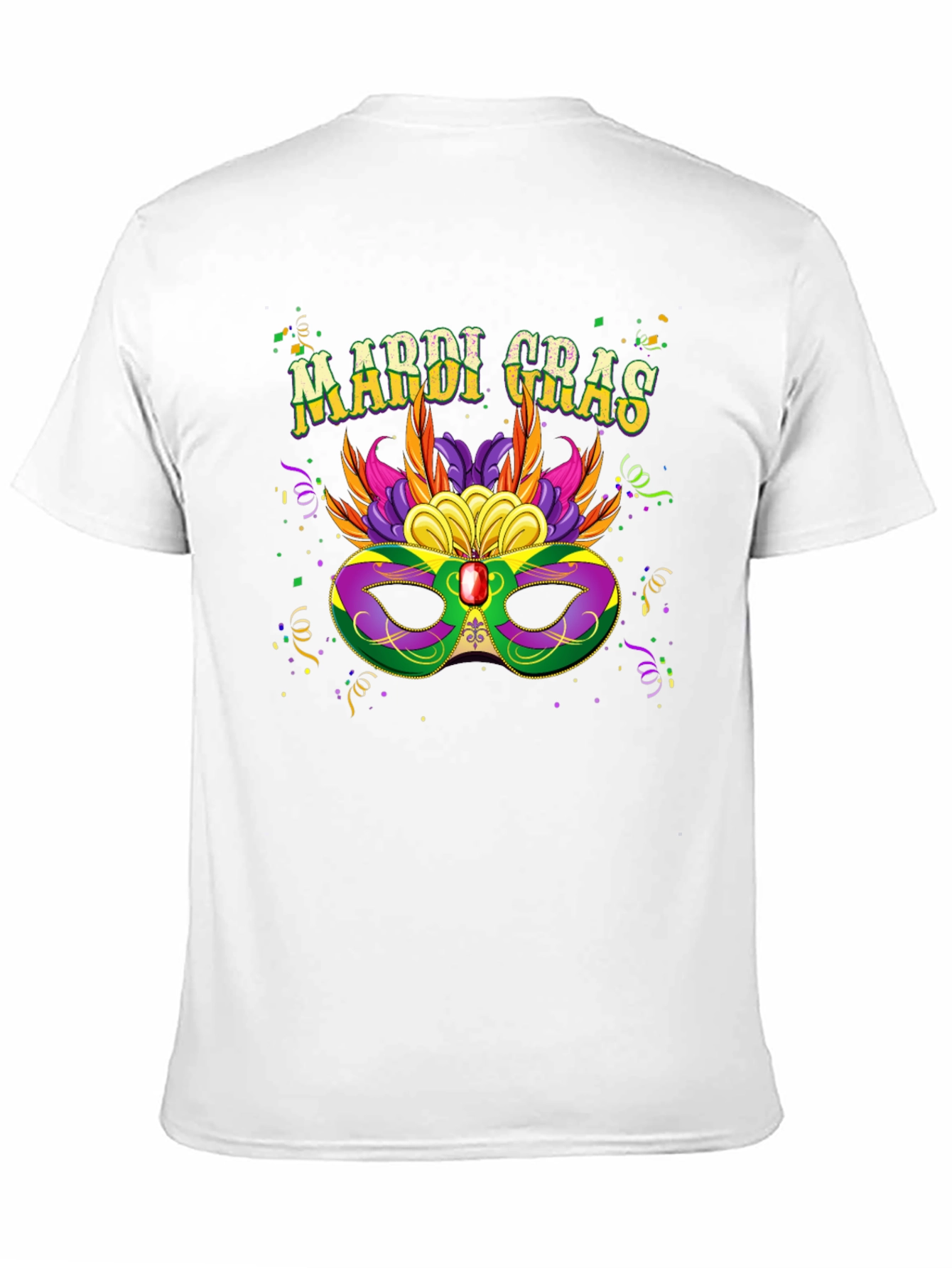 Mardi Gras Mask Graphic T-Shirt