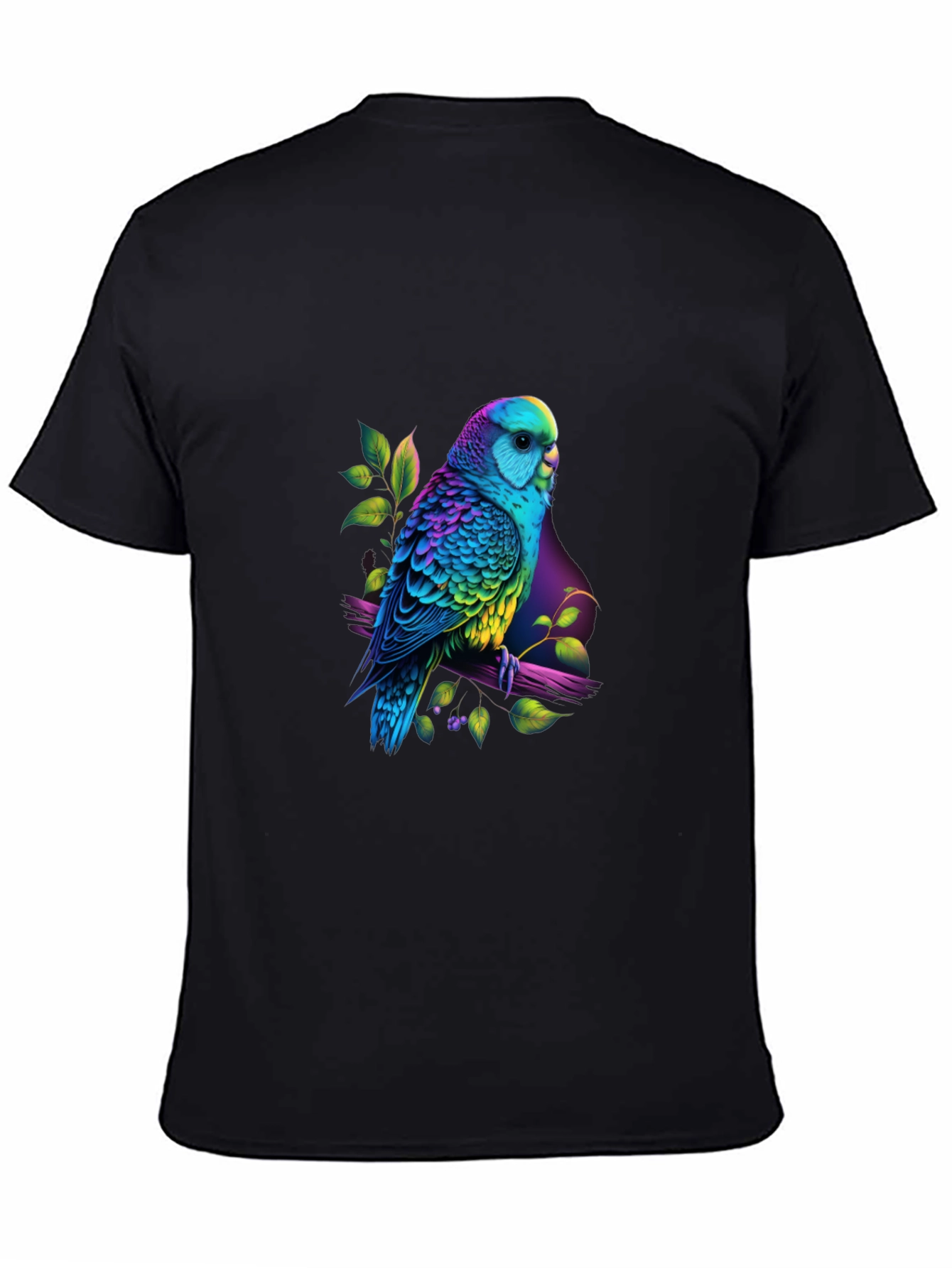 Vibrant Parrot Graphic Tee - Unique Bird Lovers T-Shirt