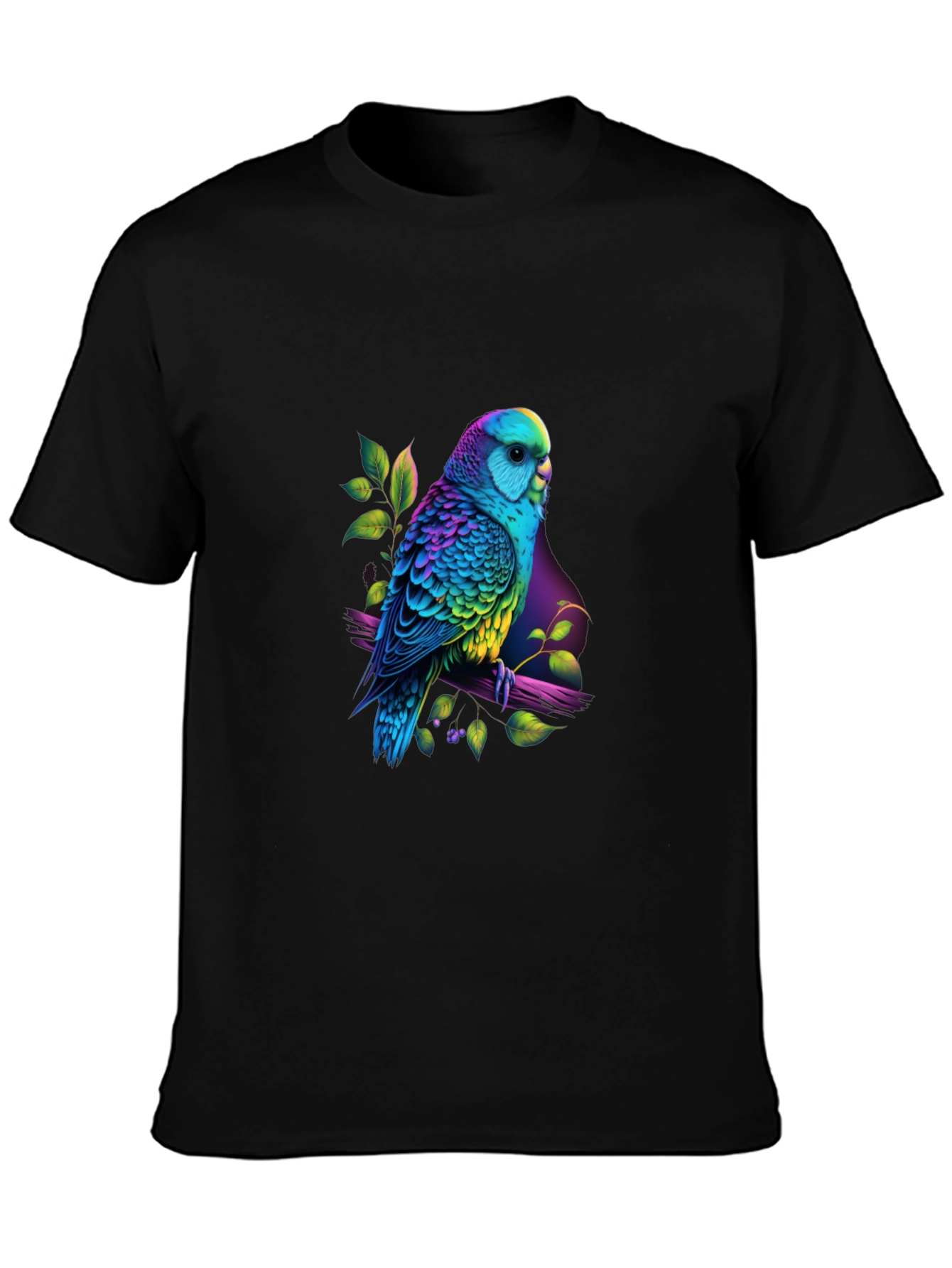 Vibrant Parrot Graphic Tee - Unique Bird Lovers T-Shirt