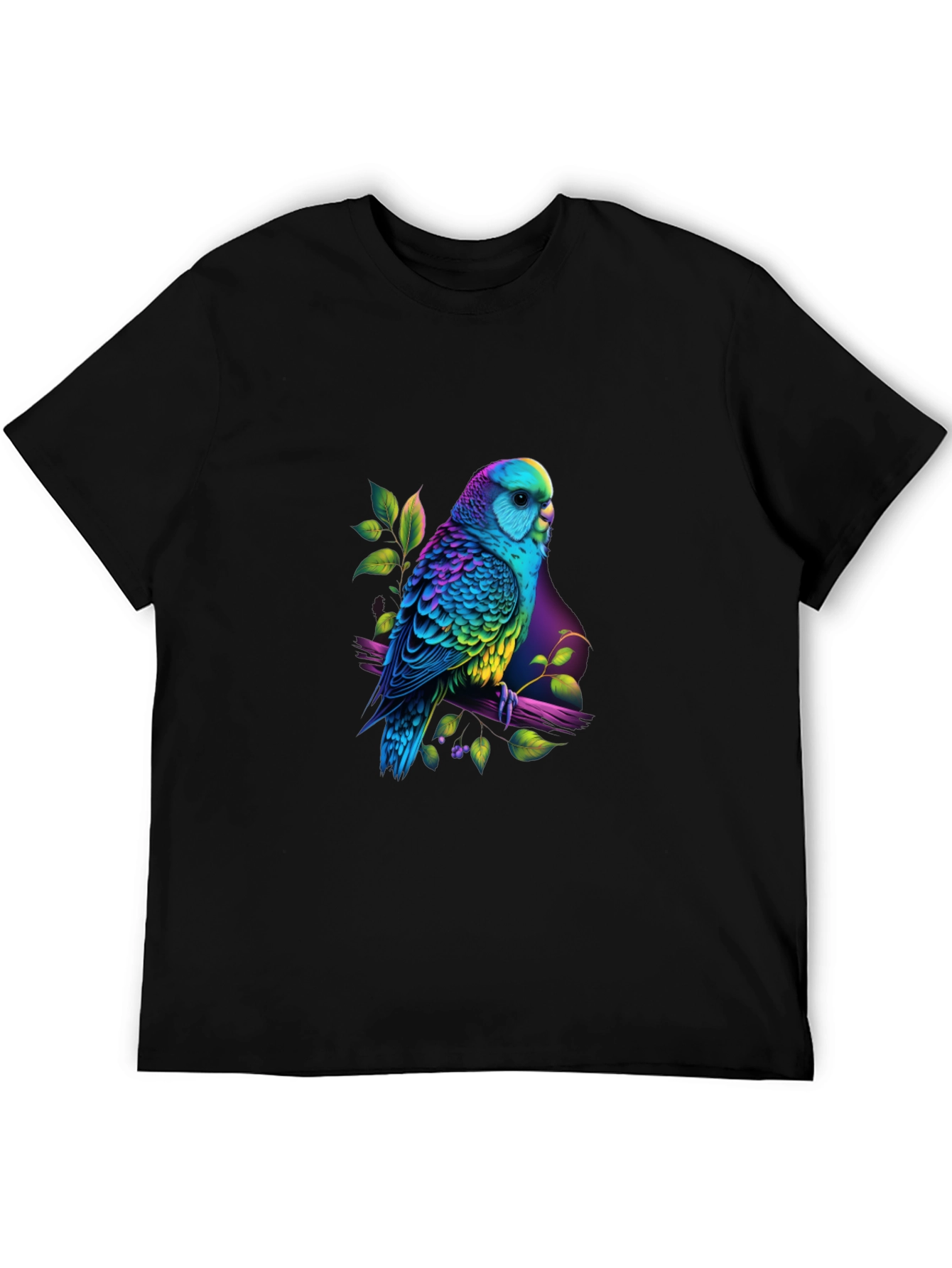 Vibrant Parrot Graphic Tee - Unique Bird Lovers T-Shirt