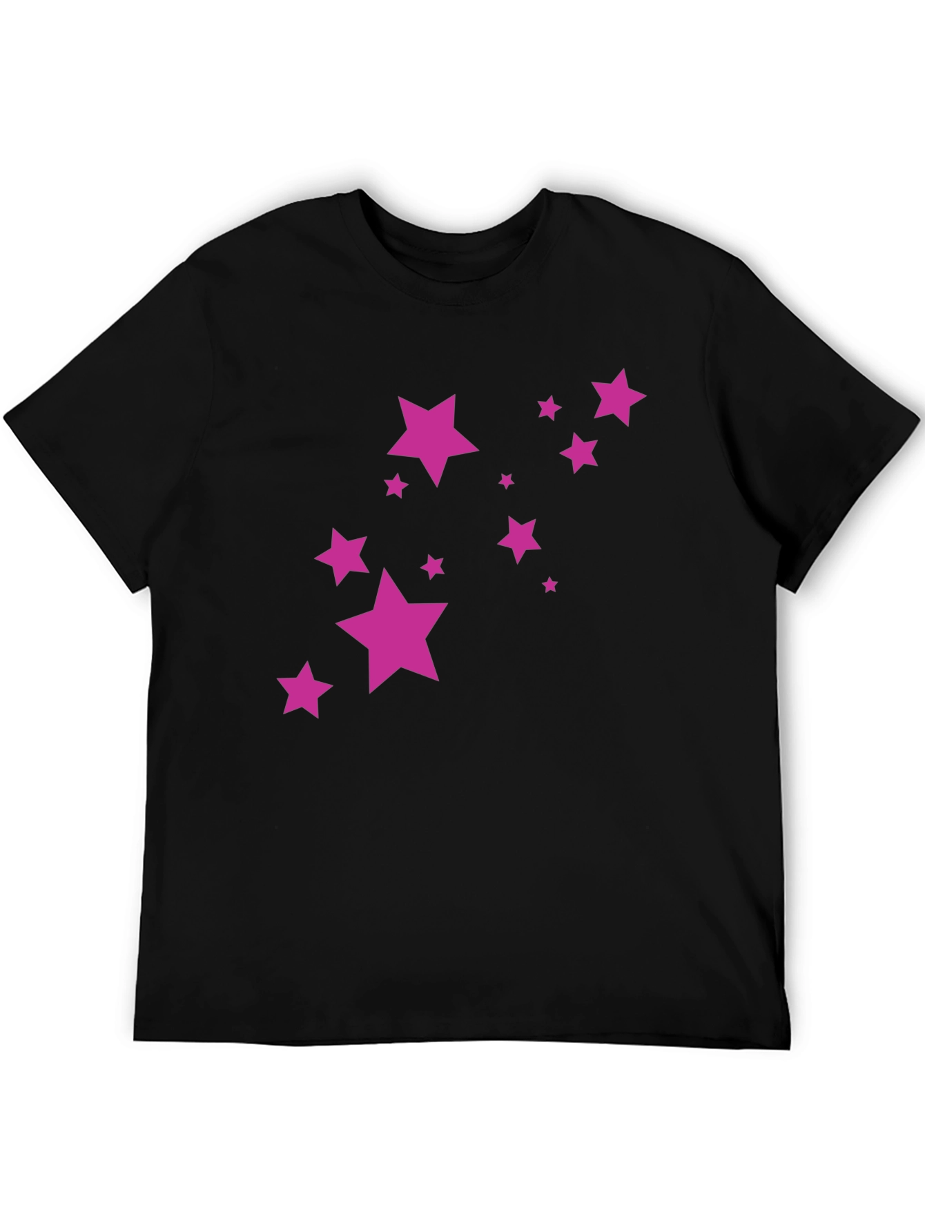 Stylish Black Tee with Star Graphic