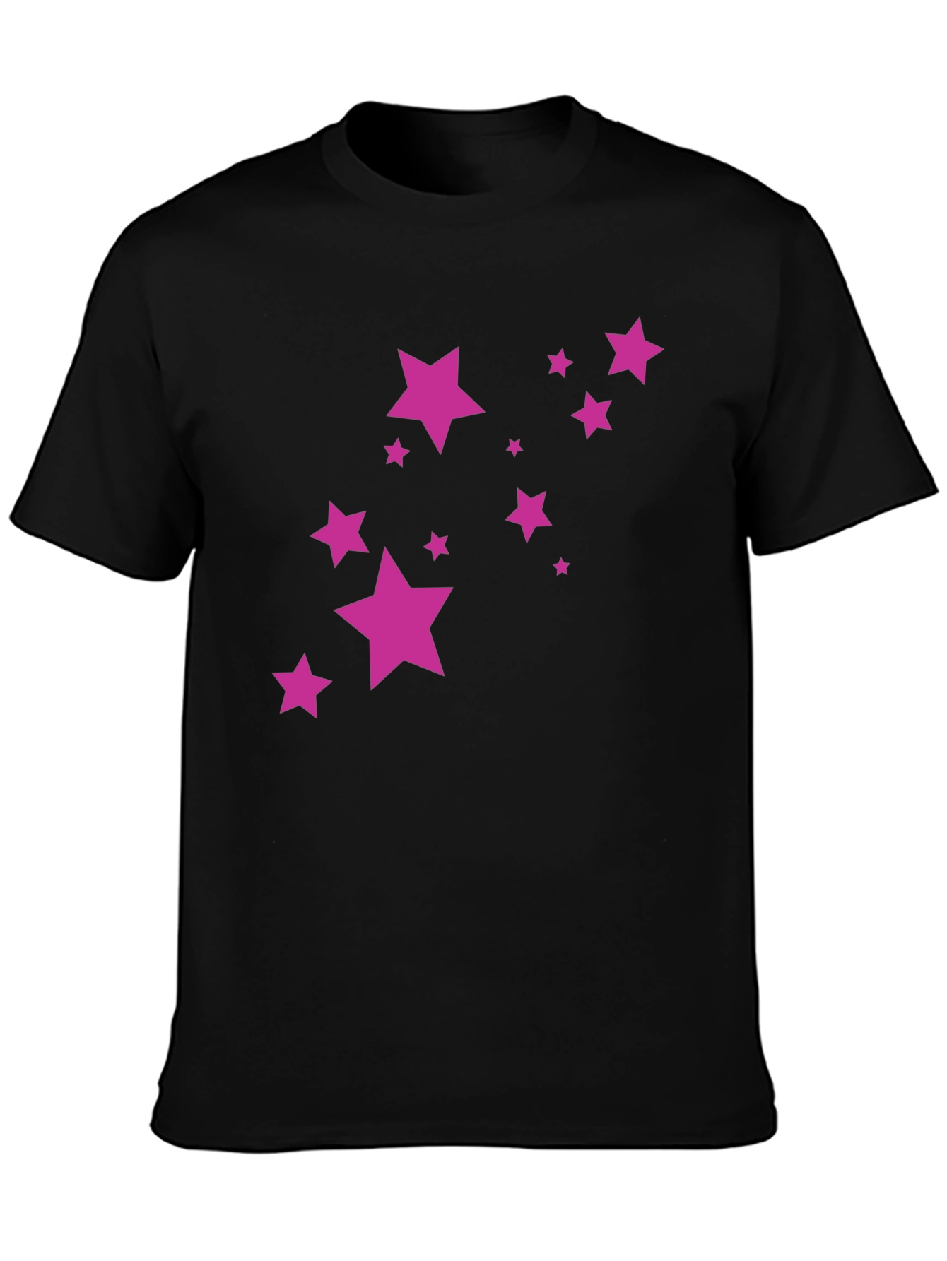 Stylish Black Tee with Star Graphic