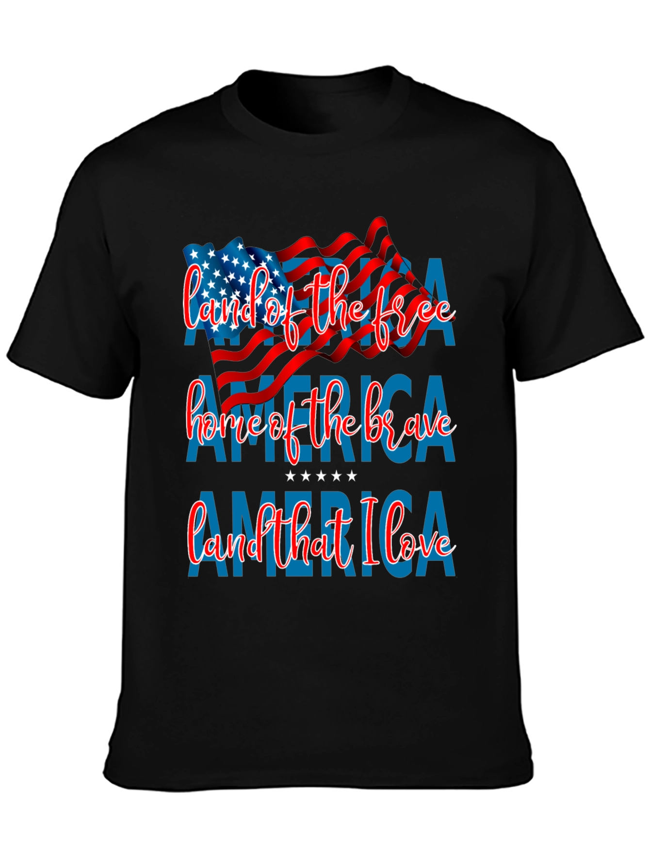Patriotic America T-Shirt: Land of the Free