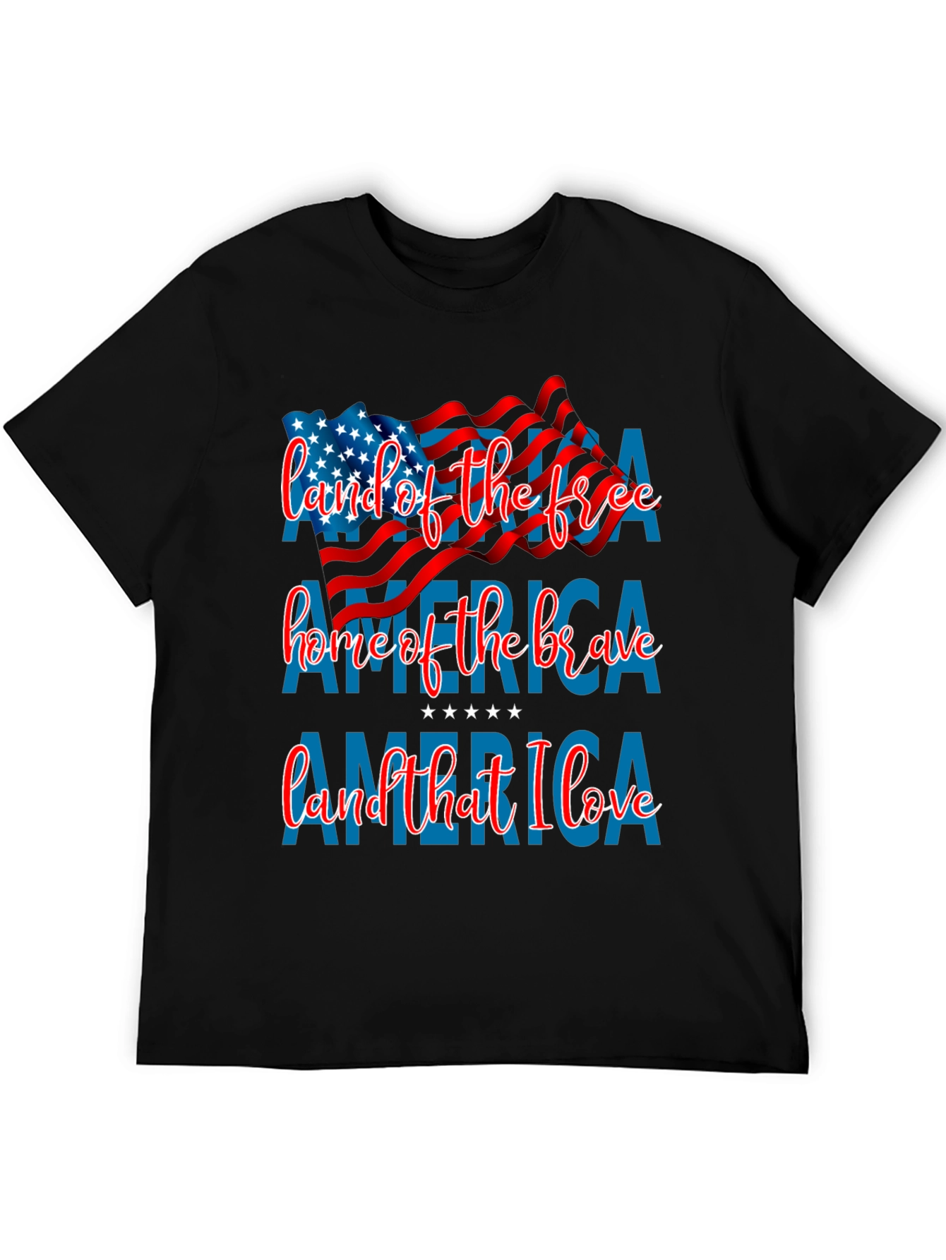 Patriotic America T-Shirt: Land of the Free