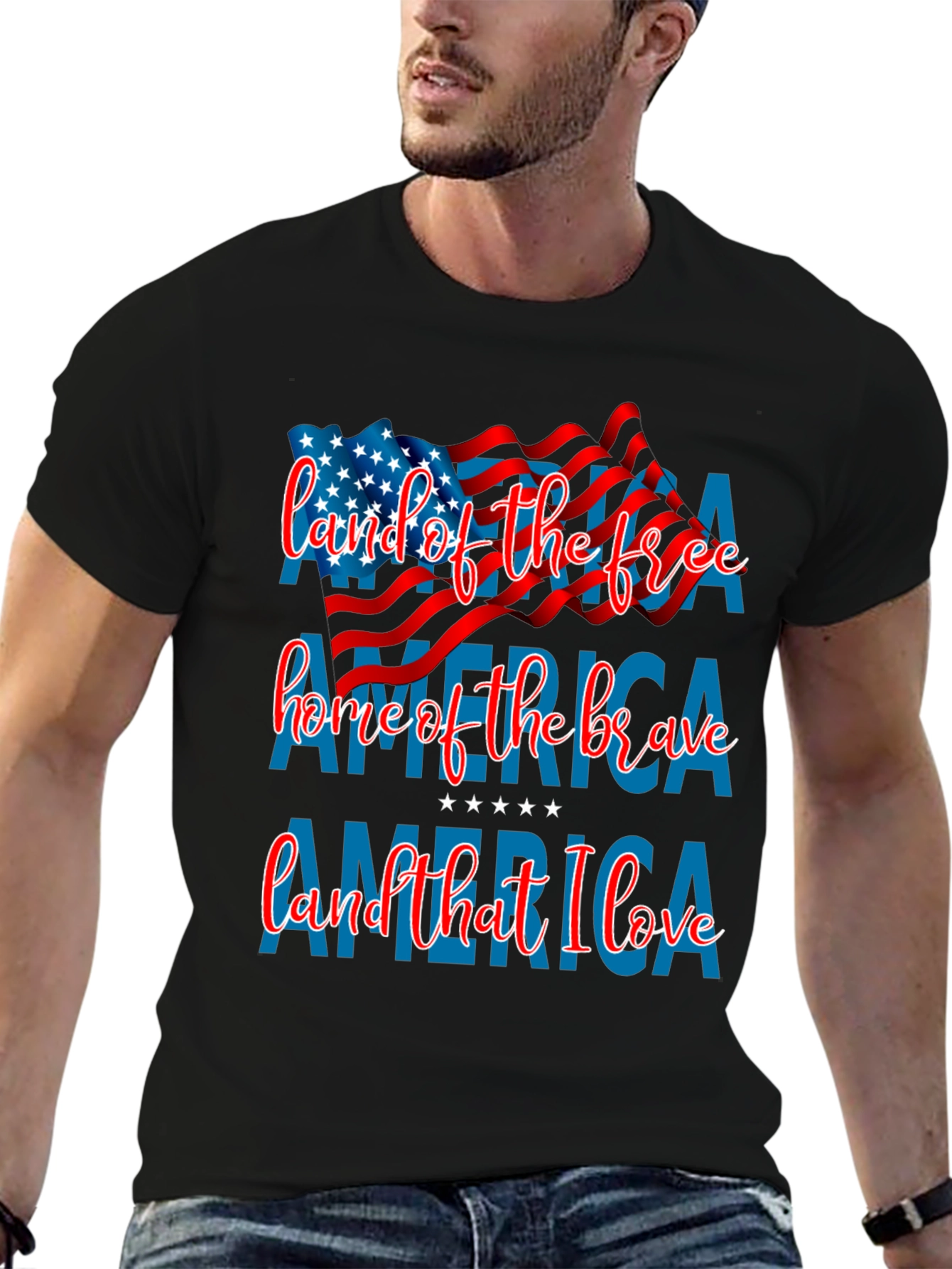 Patriotic America T-Shirt: Land of the Free