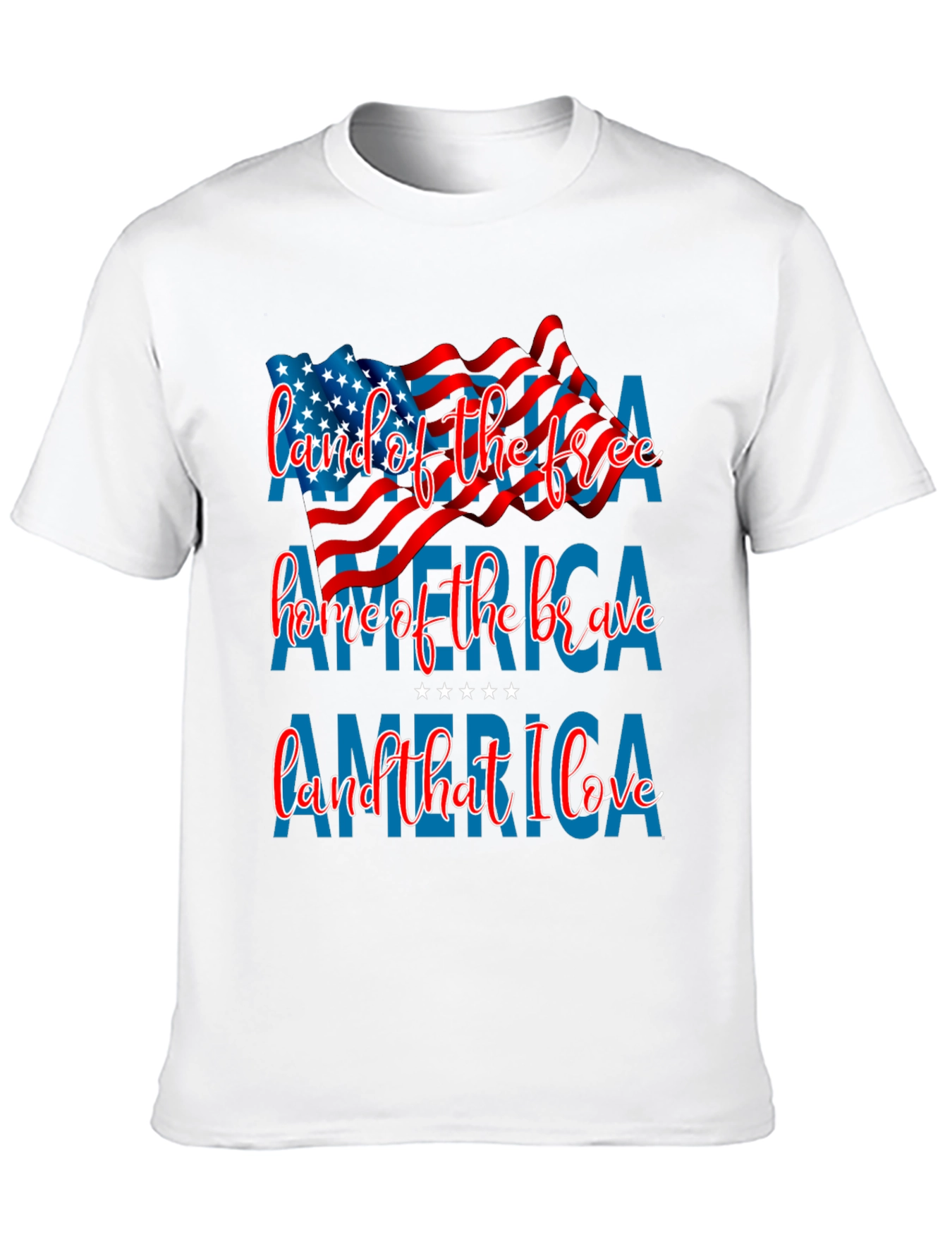 Patriotic America T-Shirt: Land of the Free