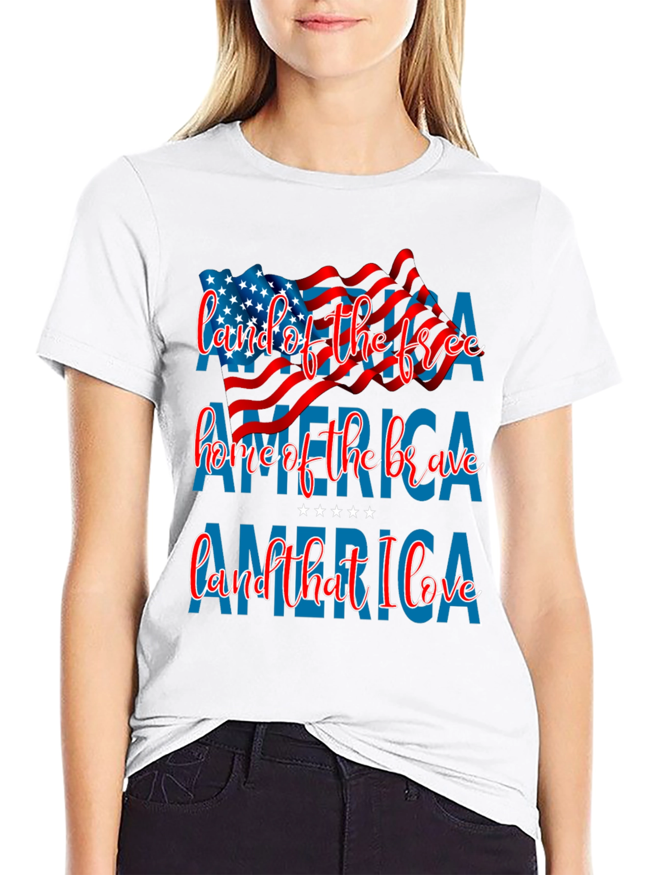 Patriotic America T-Shirt: Land of the Free