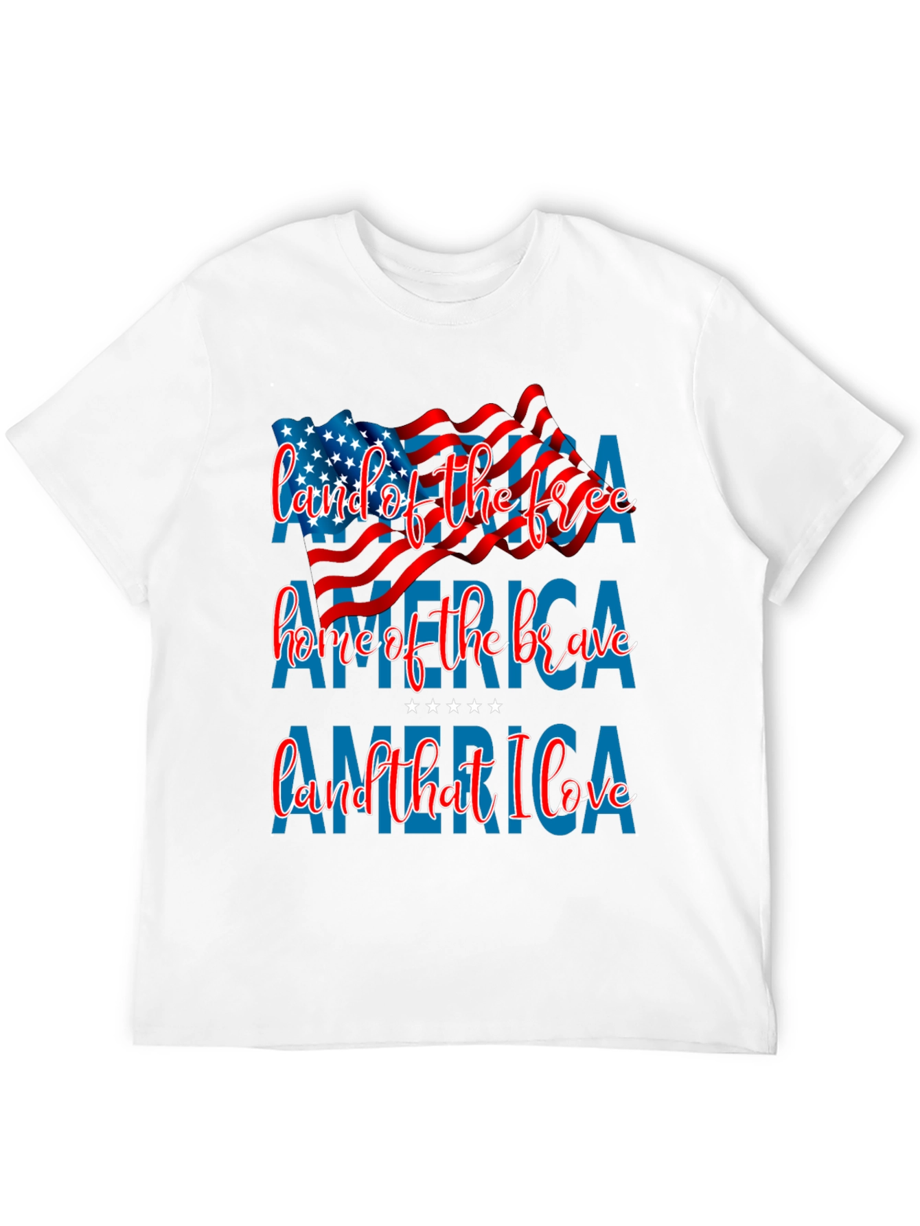 Patriotic America T-Shirt: Land of the Free