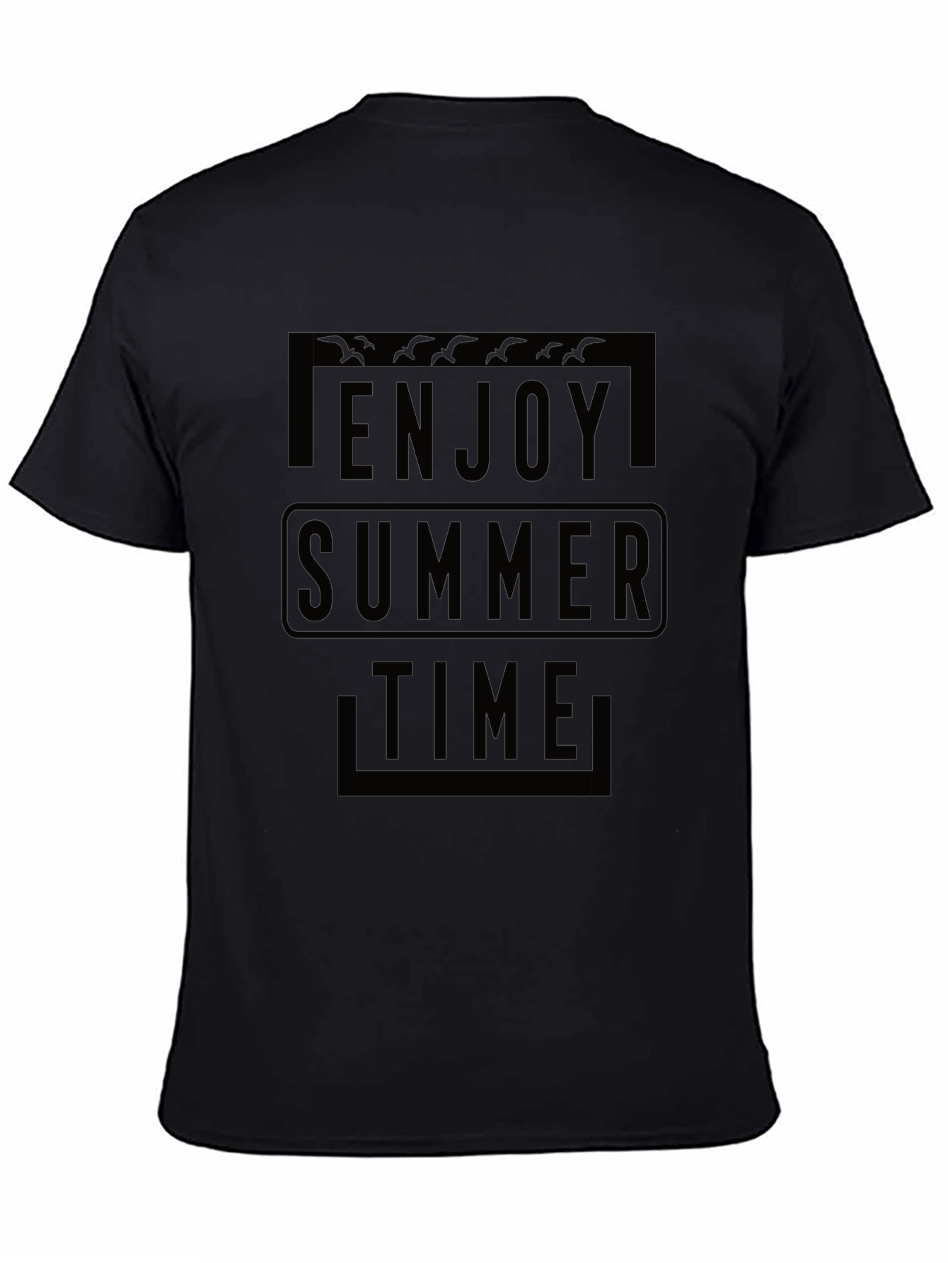 Enjoy Summer Time Black T-Shirt