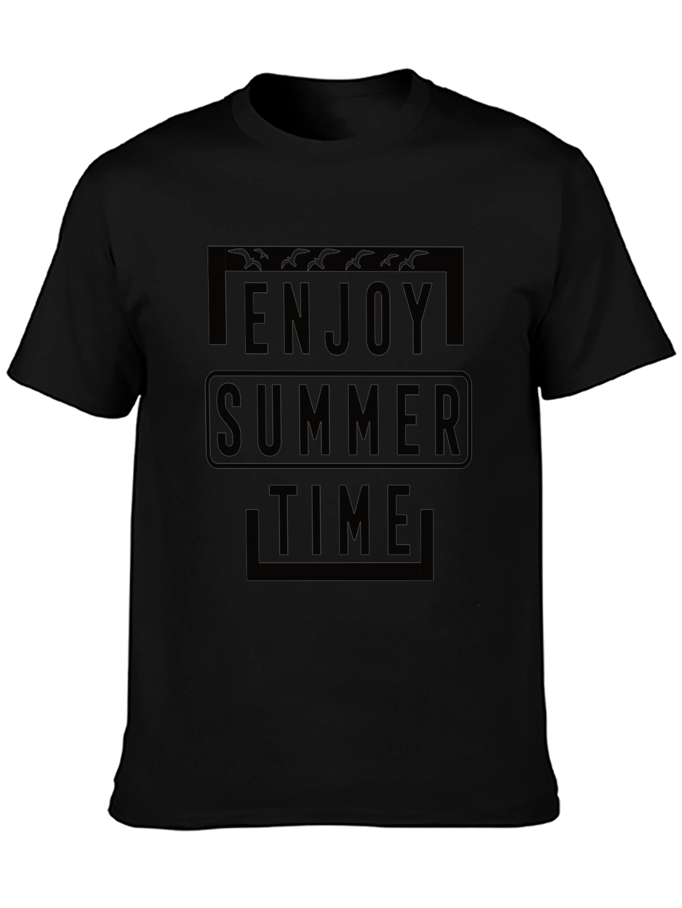 Enjoy Summer Time Black T-Shirt