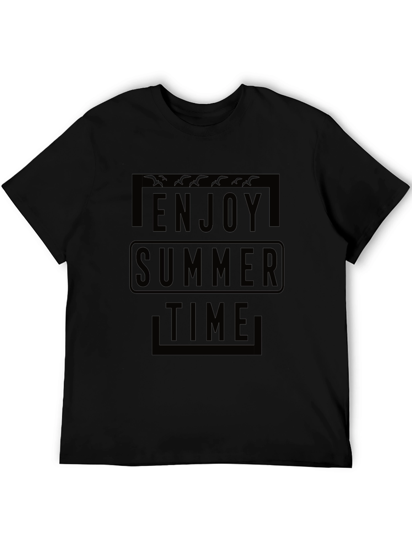 Enjoy Summer Time Black T-Shirt