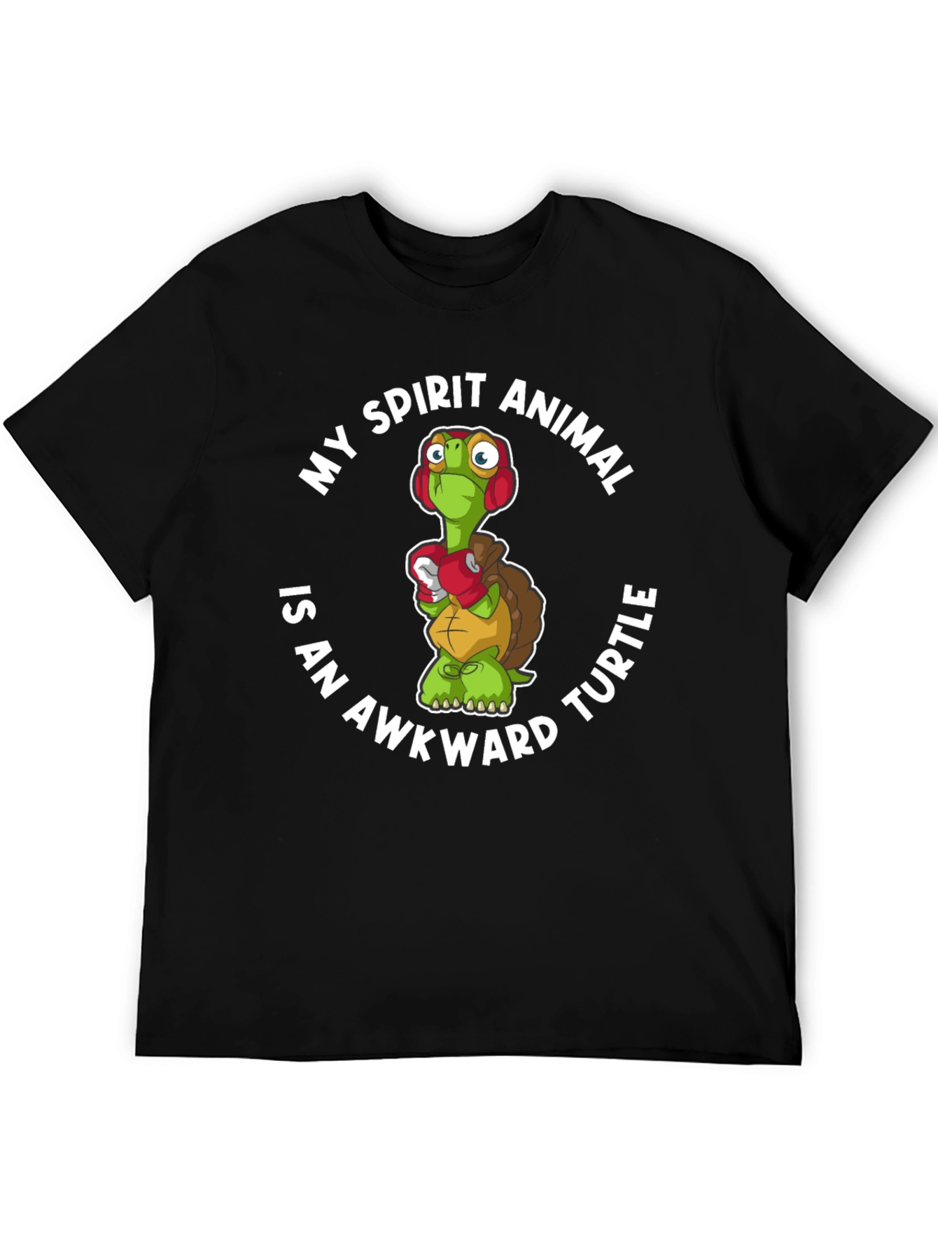 Awkward Turtle Spirit Animal Graphic T-Shirt