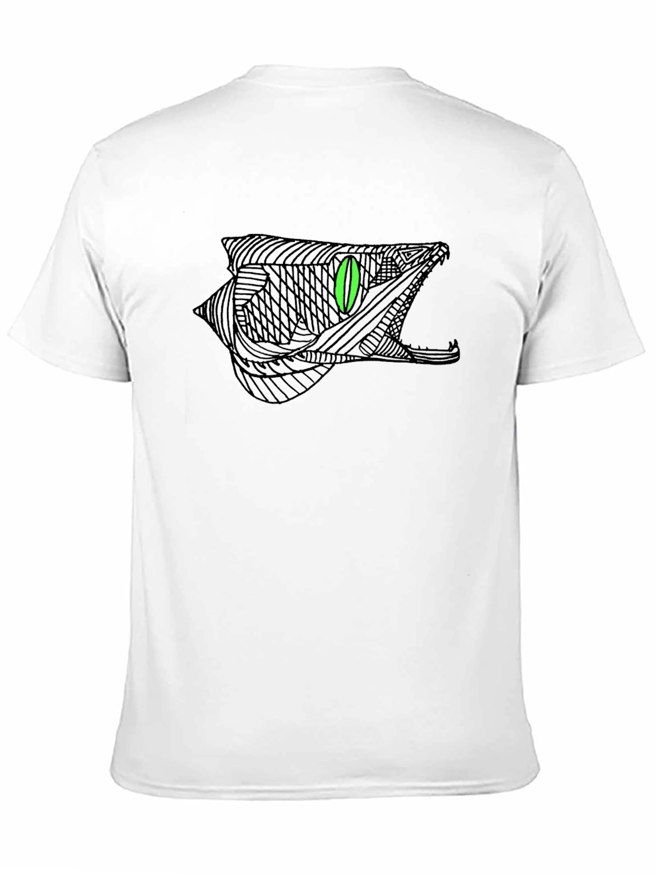 Mens Black Snake Graphic Tee - Stylish Design