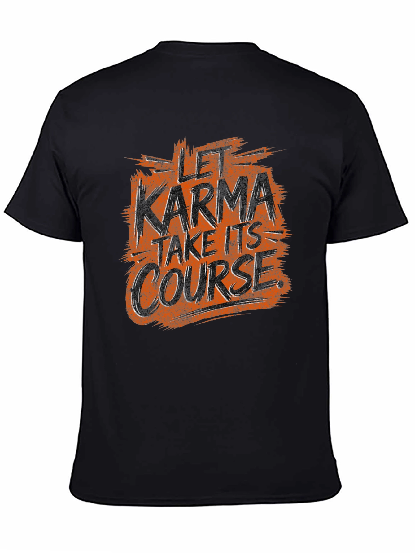 Let Karma Take Its Course Black Graphic Tee