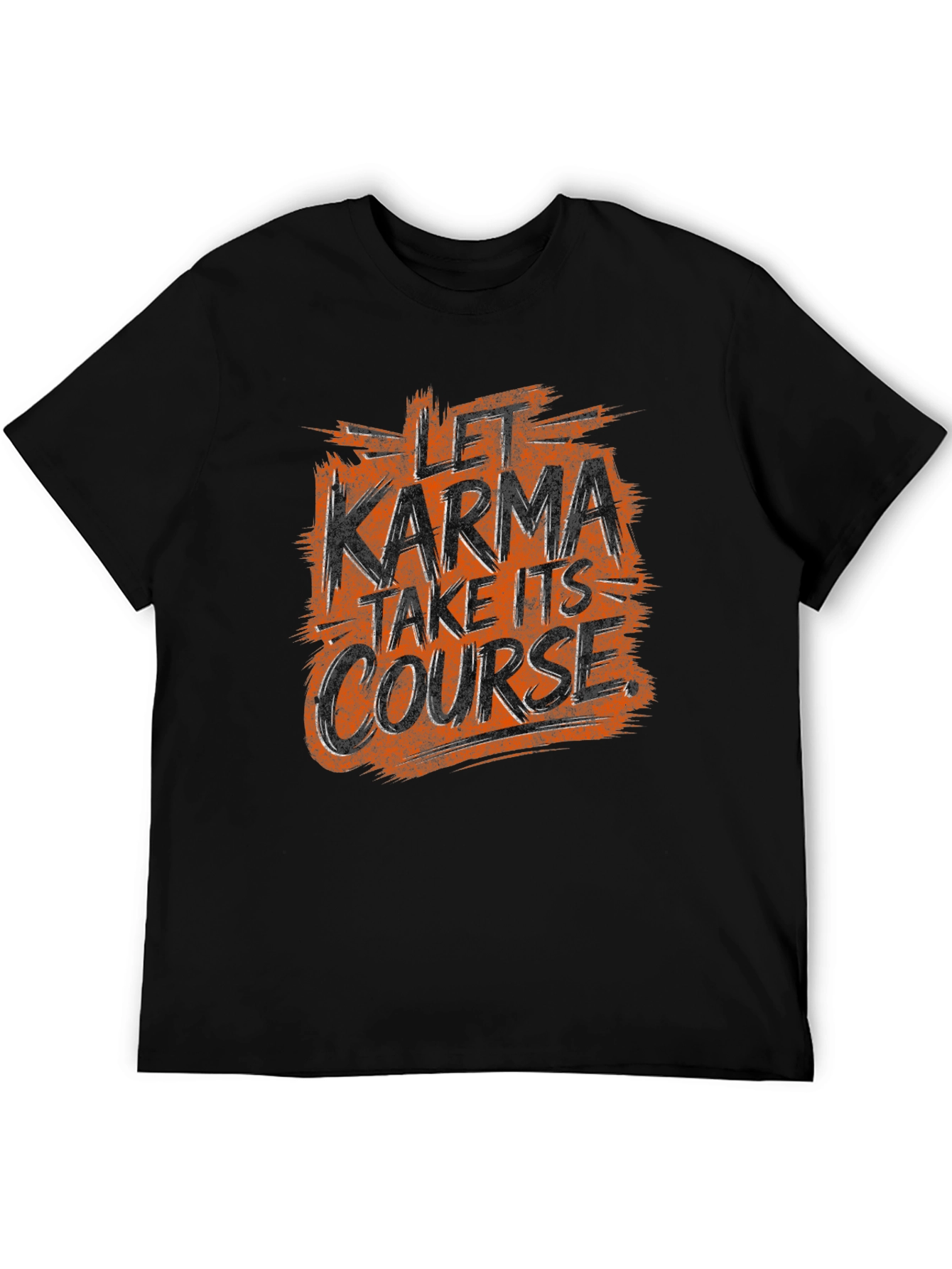 Let Karma Take Its Course Black Graphic Tee