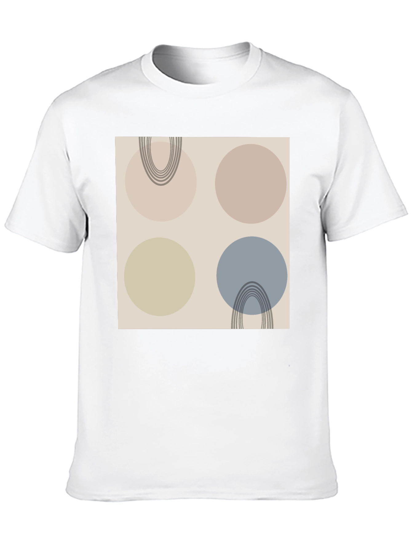 Abstract Circle Pattern Graphic Tee