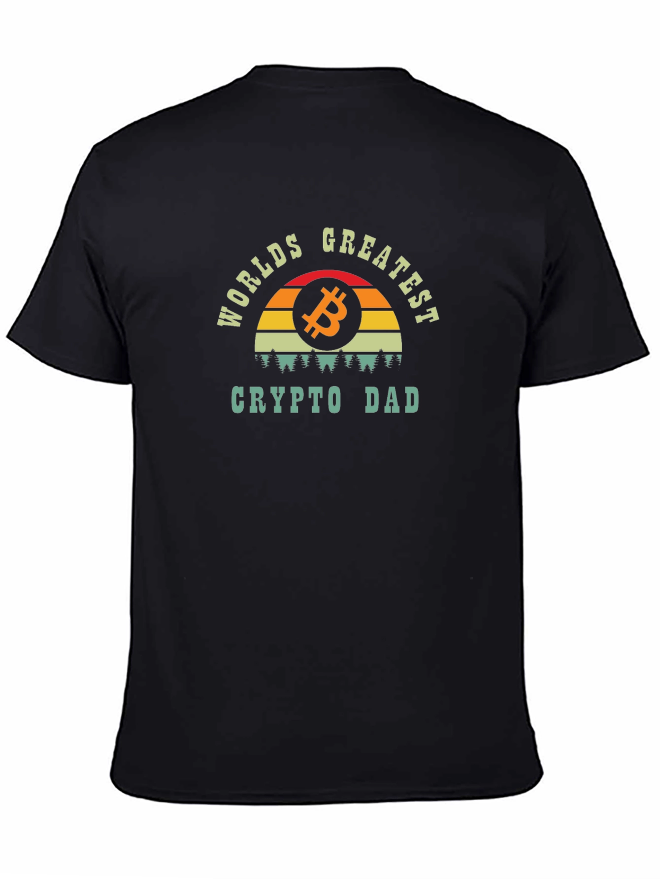 Worlds Greatest Crypto Dad Bitcoin Graphic T-Shirt