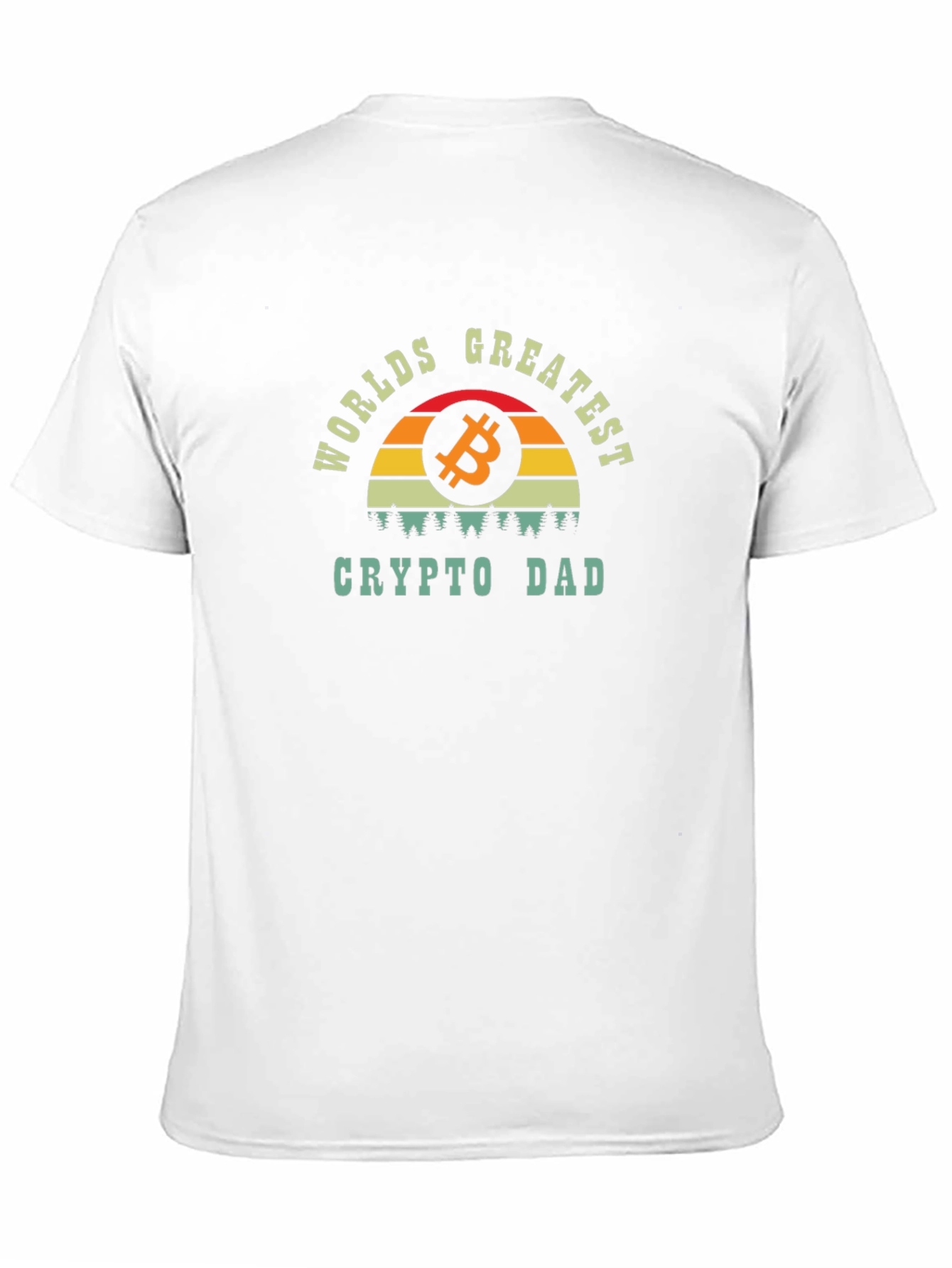 Worlds Greatest Crypto Dad Bitcoin Graphic T-Shirt
