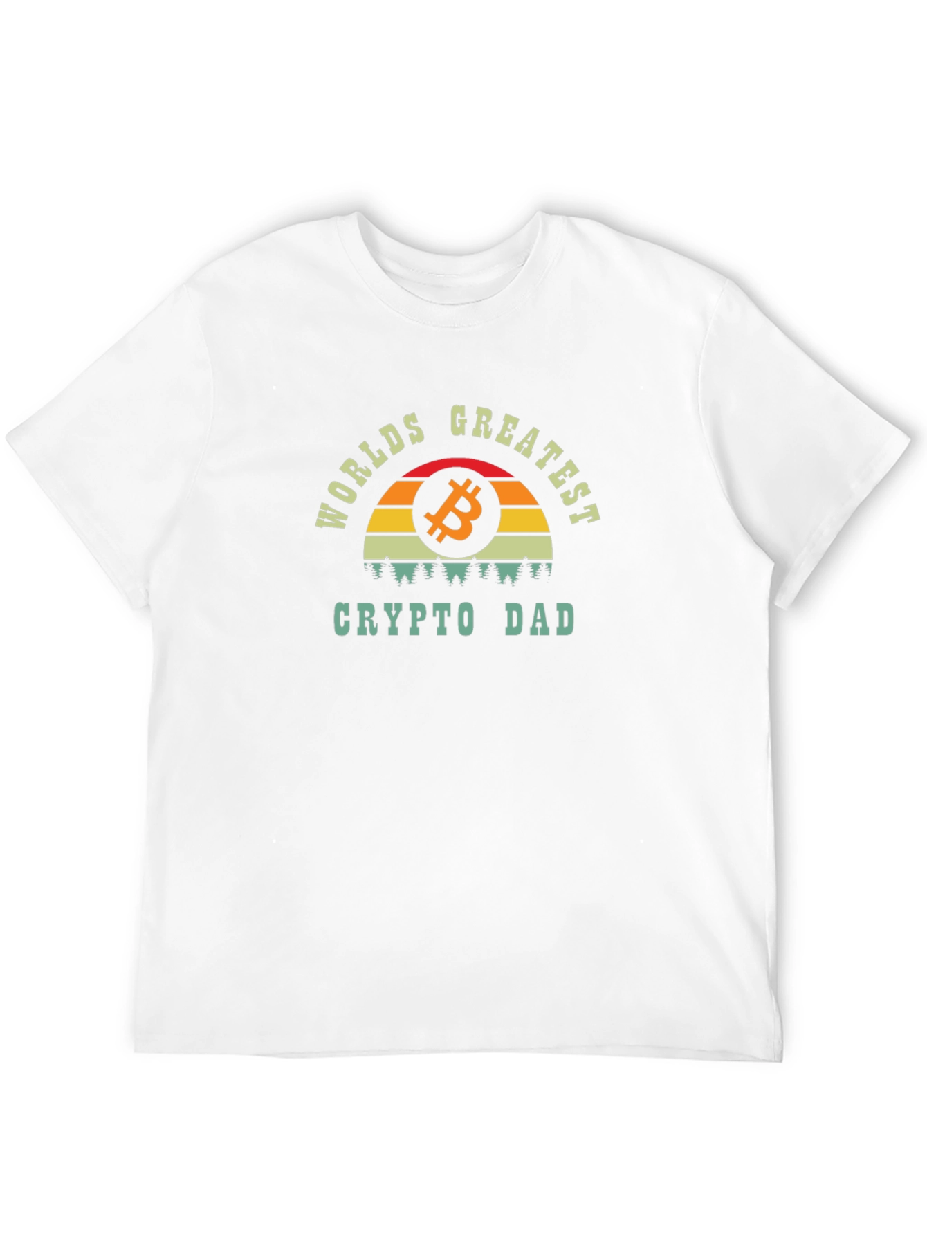 Worlds Greatest Crypto Dad Bitcoin Graphic T-Shirt