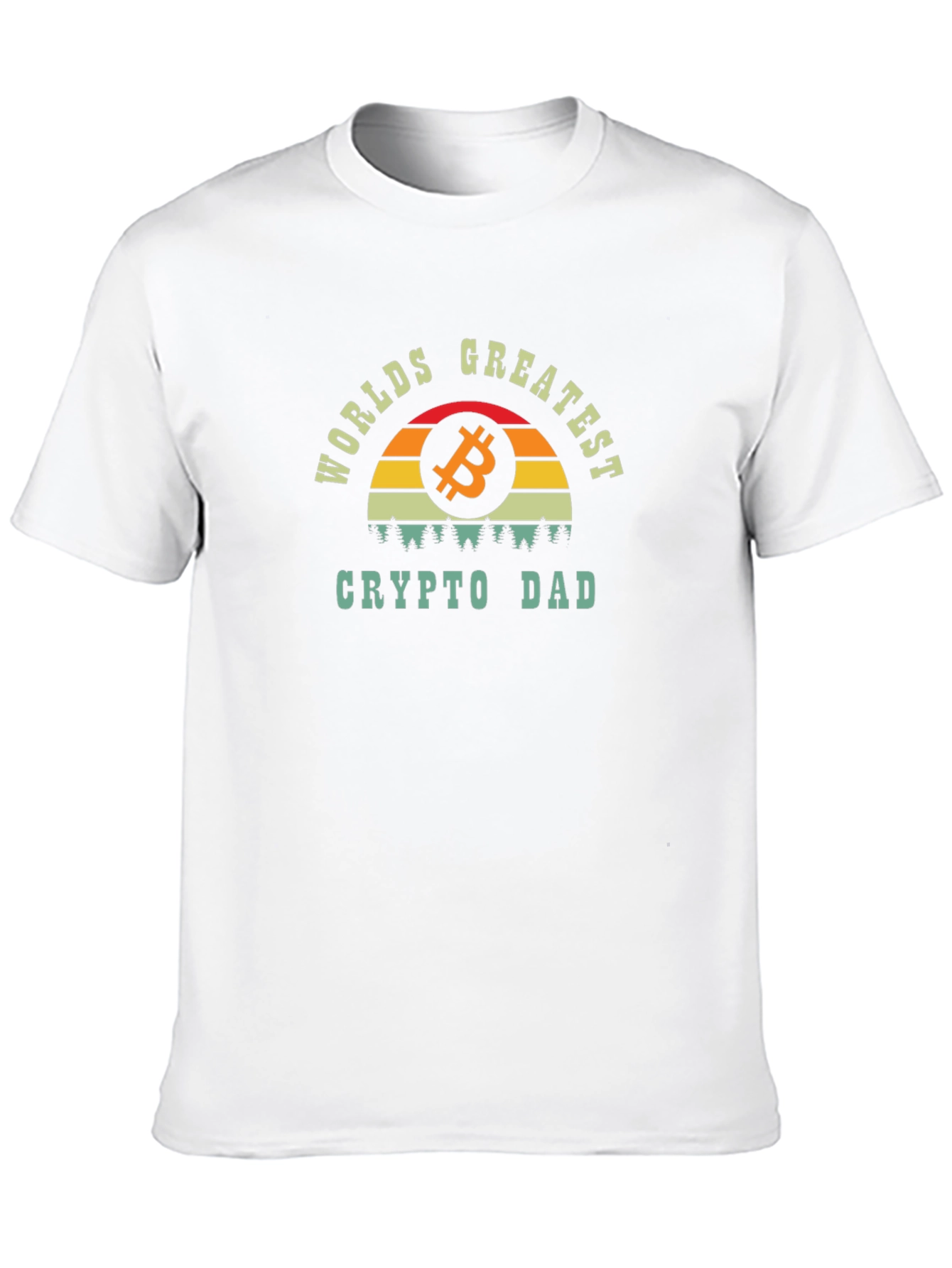 Worlds Greatest Crypto Dad Bitcoin Graphic T-Shirt