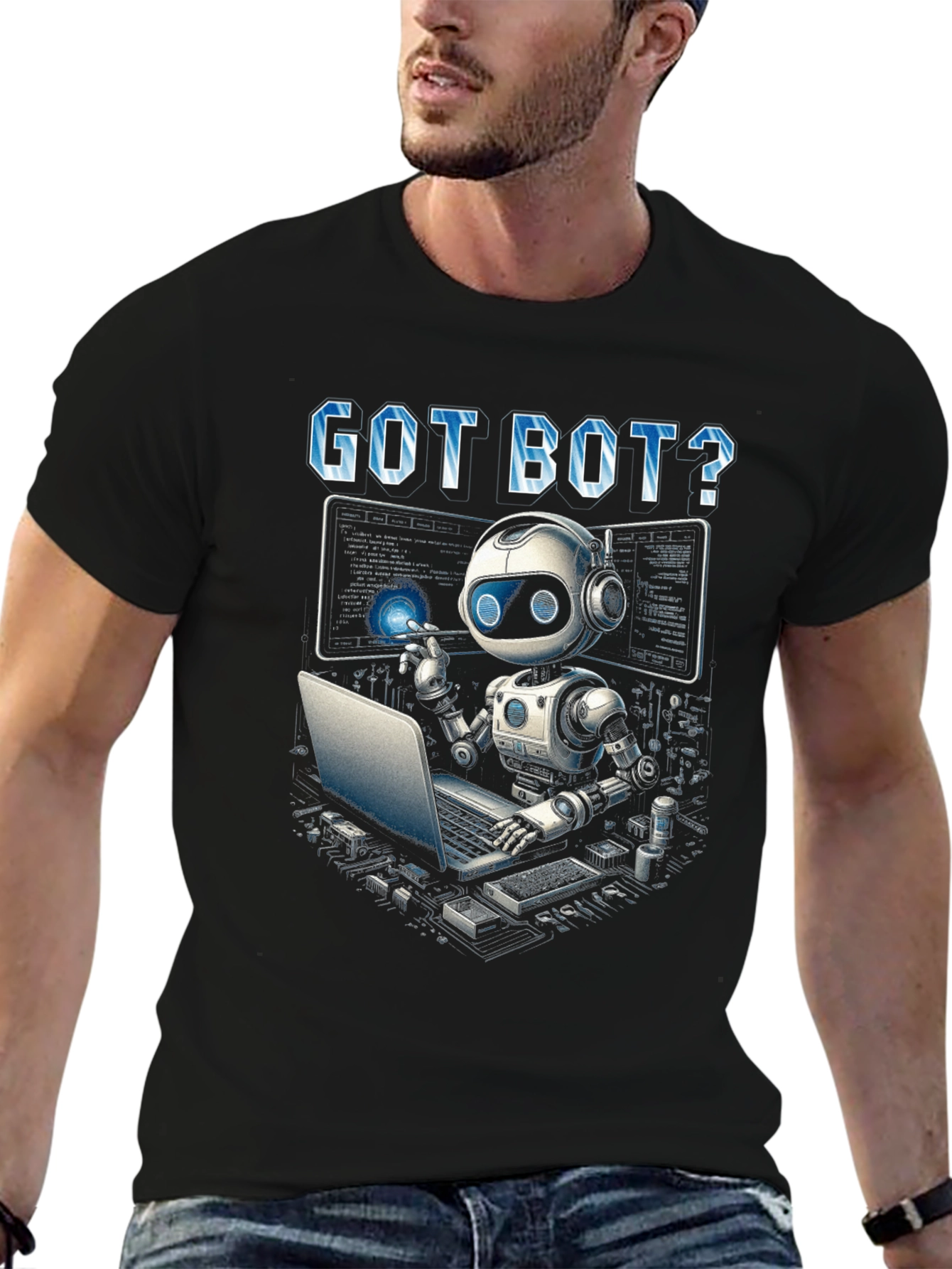 Got Bot? Coding Robot Graphic T-Shirt