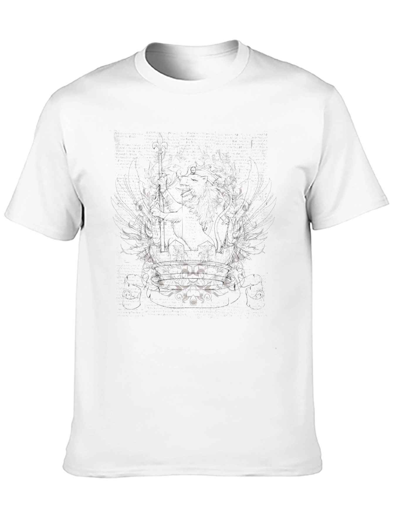 Gothic Black T-Shirt with Abstract Floral Design