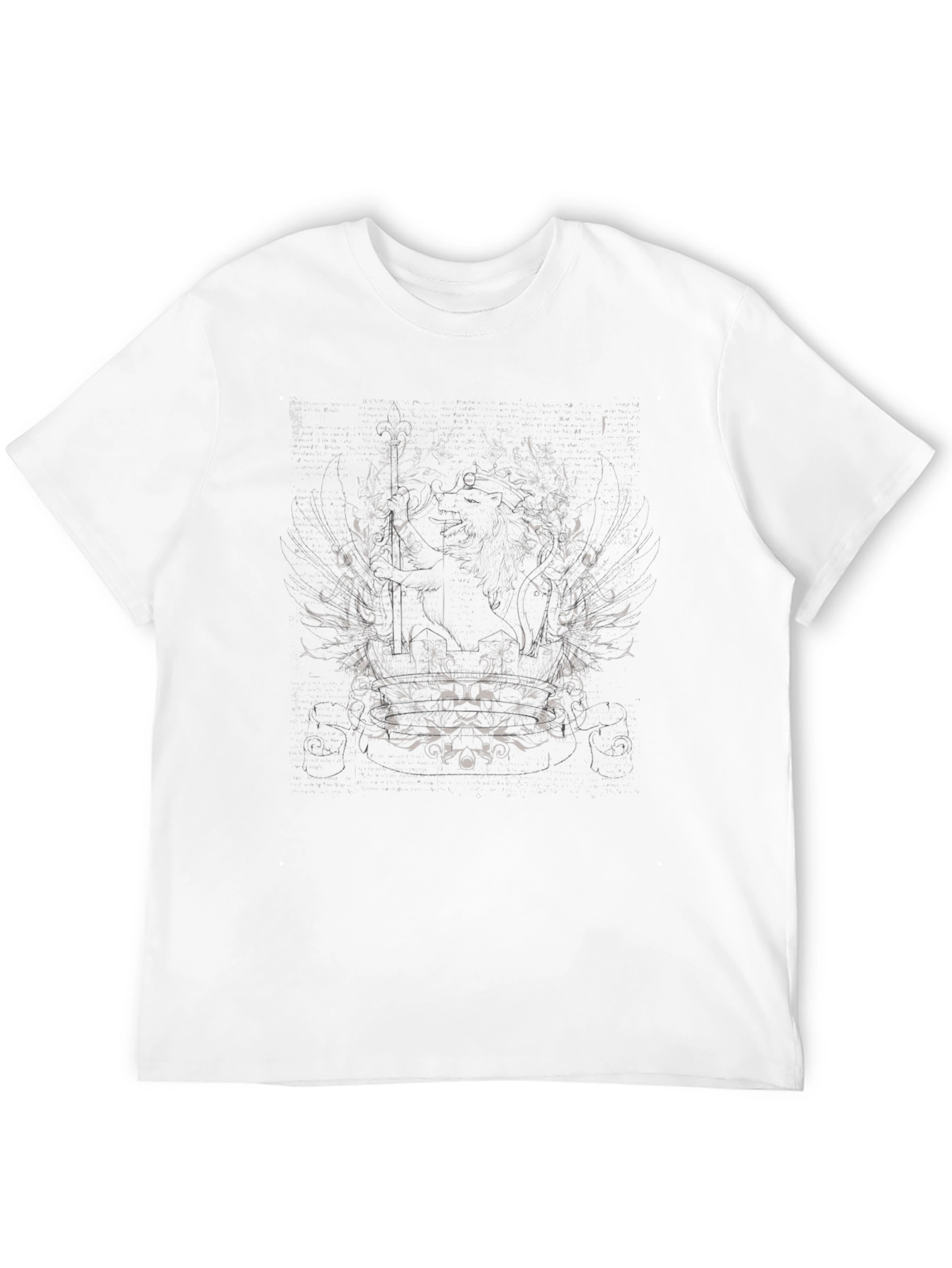 Gothic Black T-Shirt with Abstract Floral Design