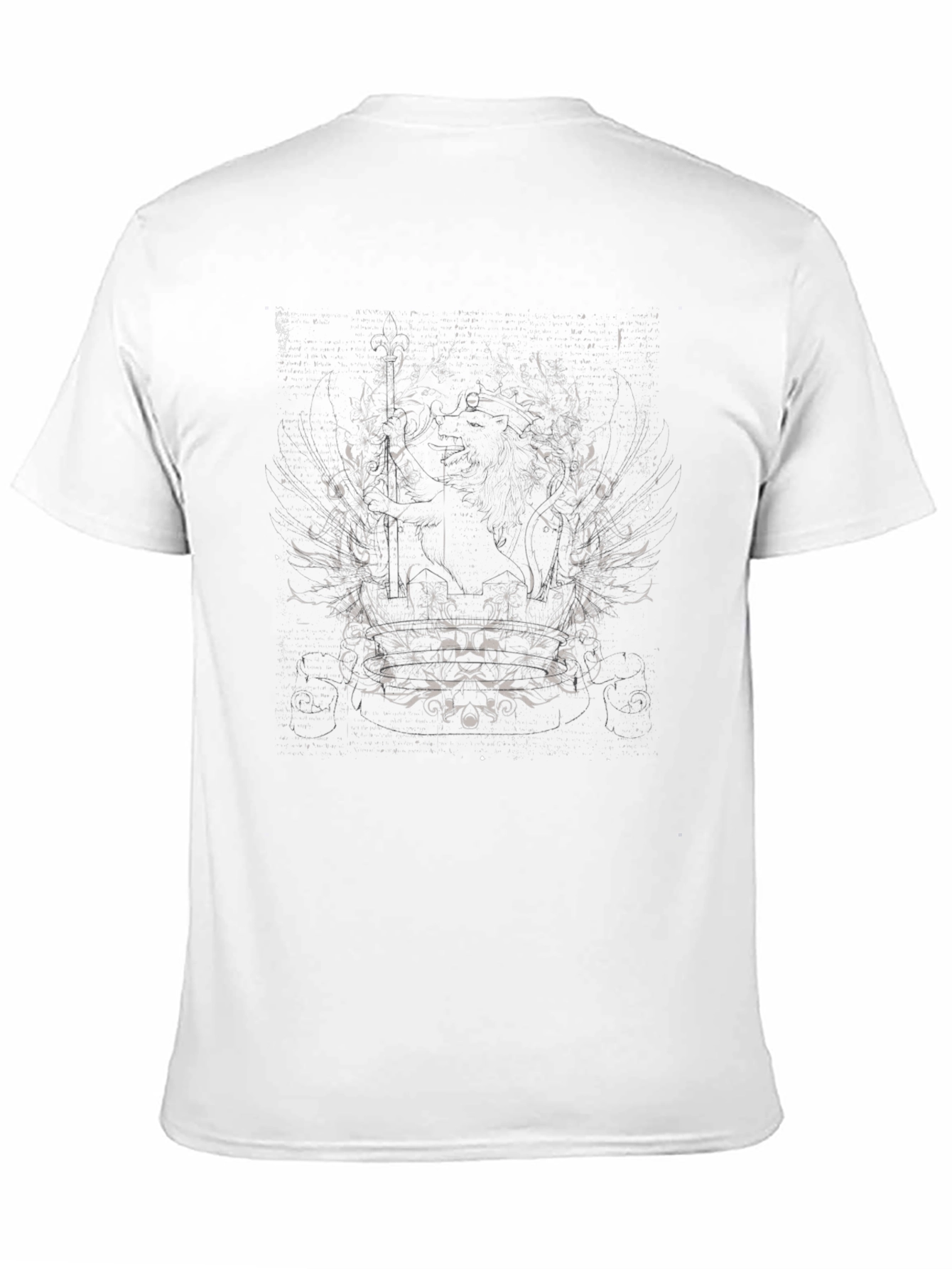 Gothic Black T-Shirt with Abstract Floral Design