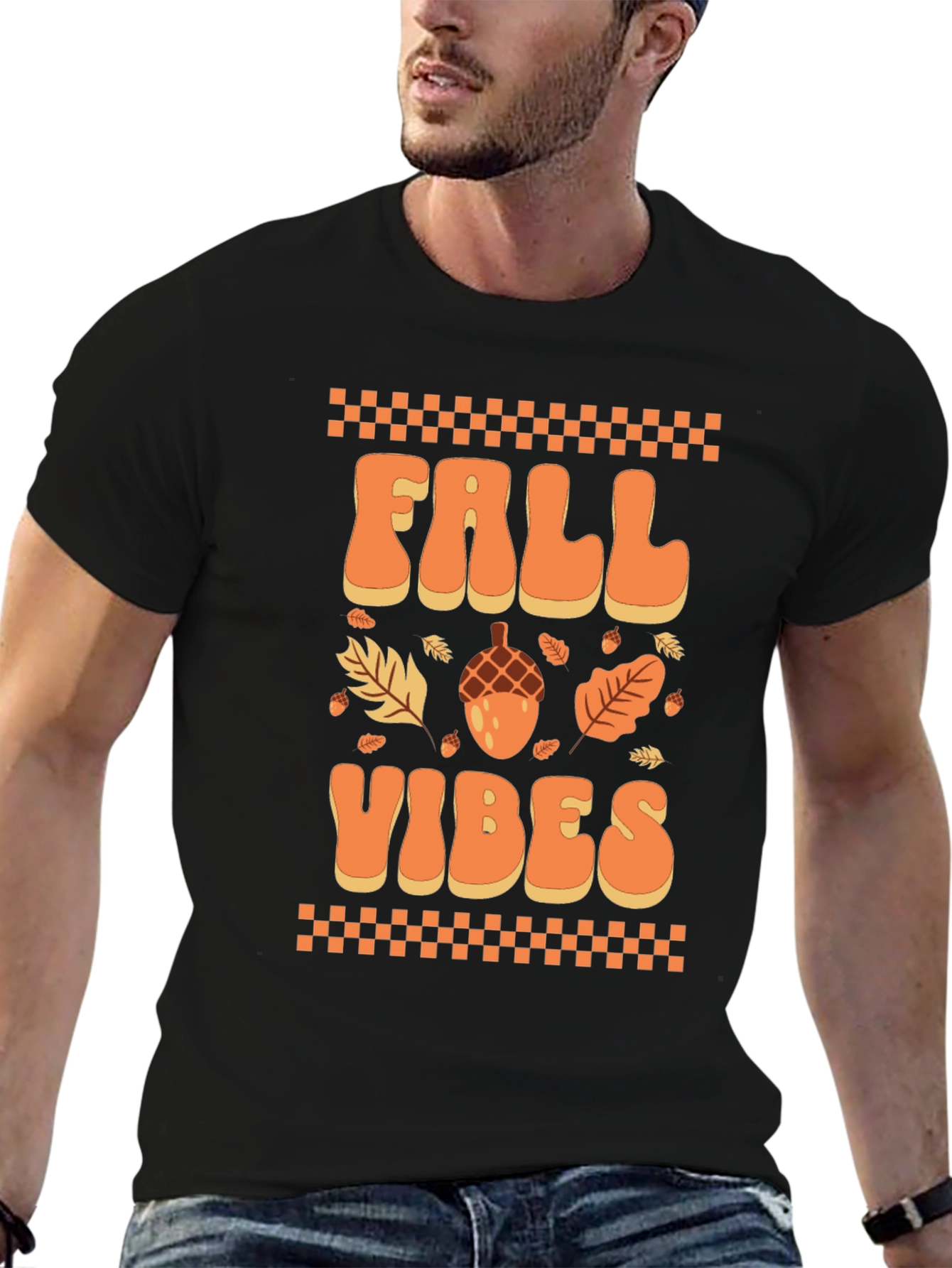 Fall Vibes Graphic Tee - Autumn Themed Shirt