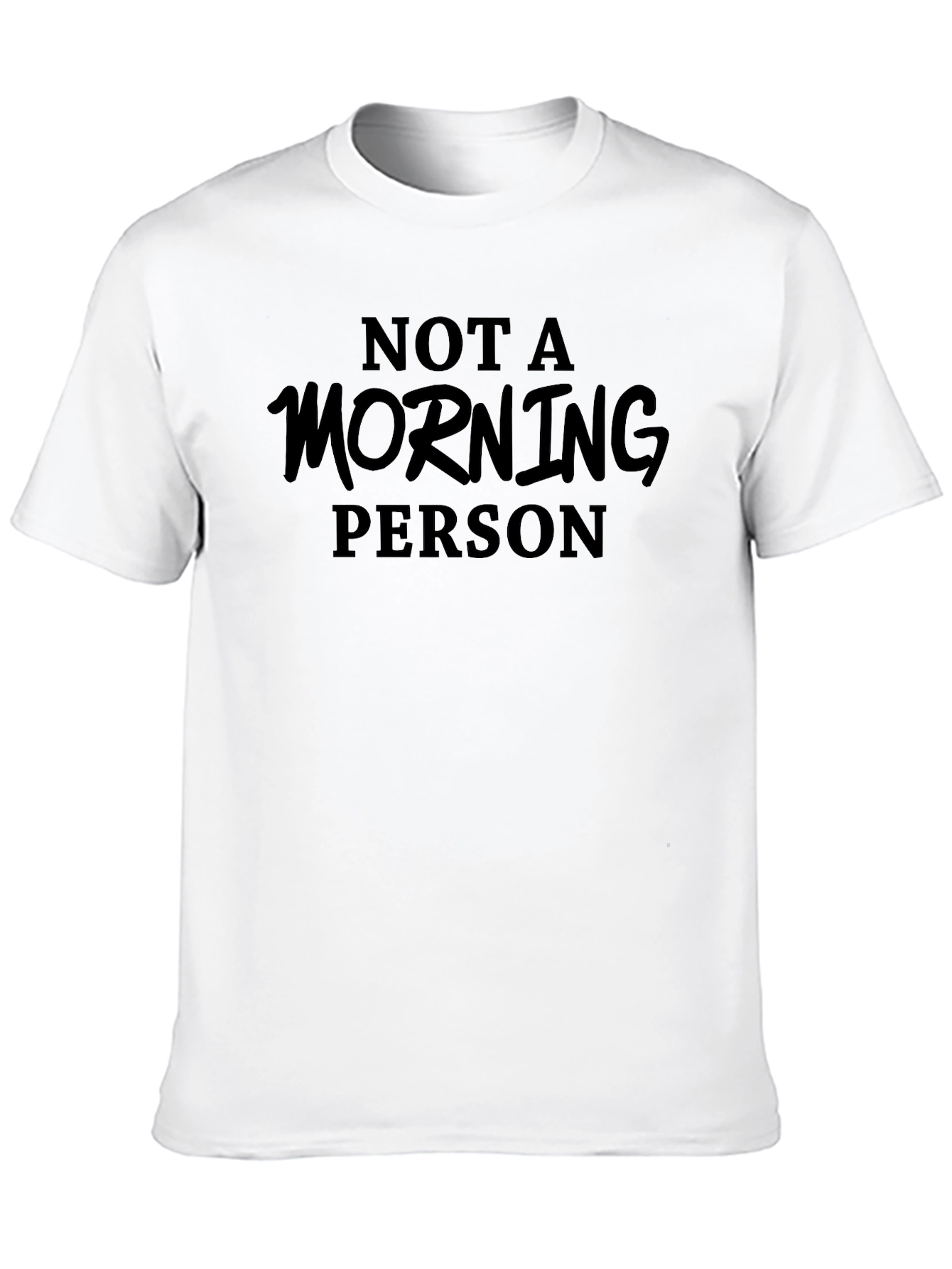 Not a Morning Person Graphic Tee - Black
