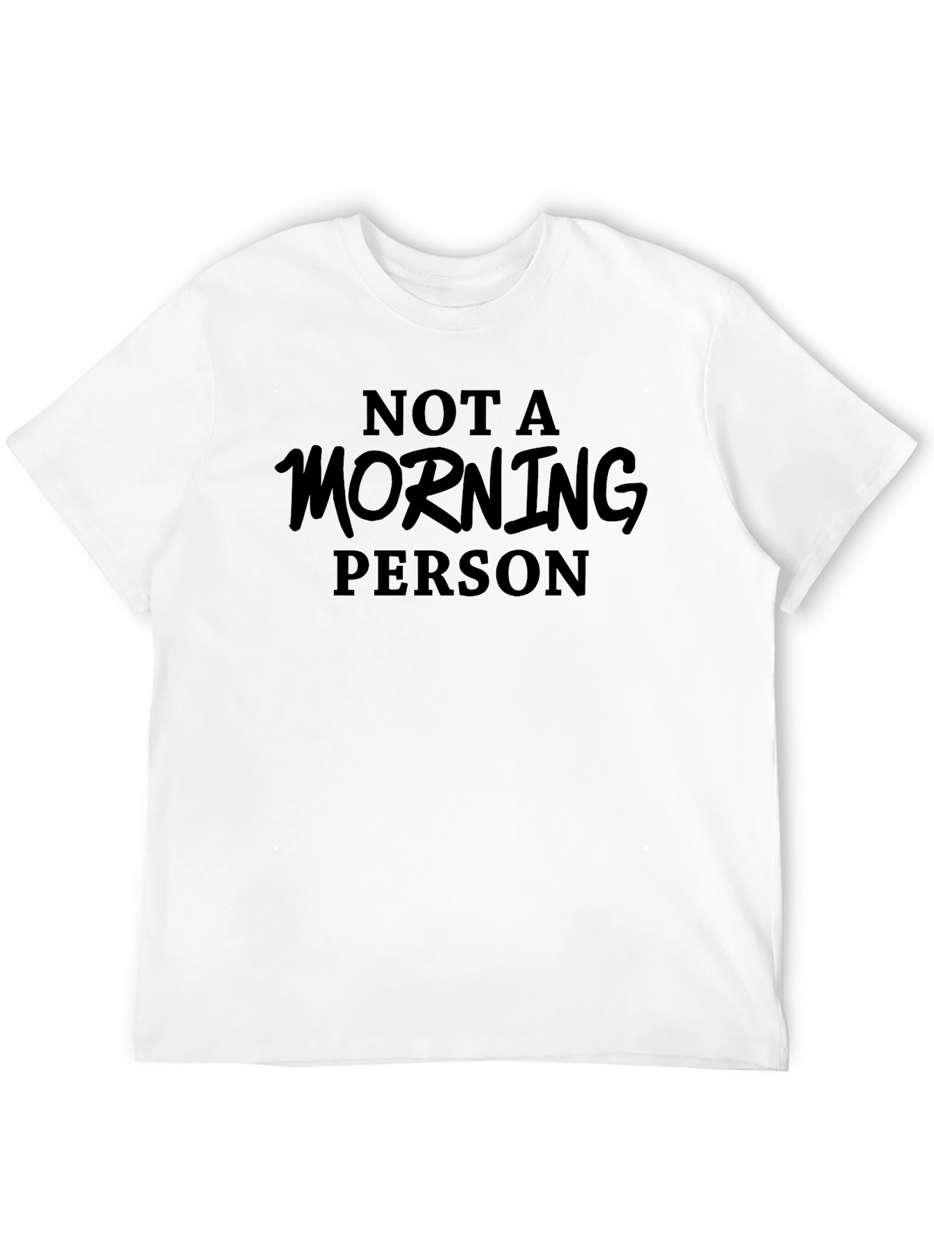 Not a Morning Person Graphic Tee - Black