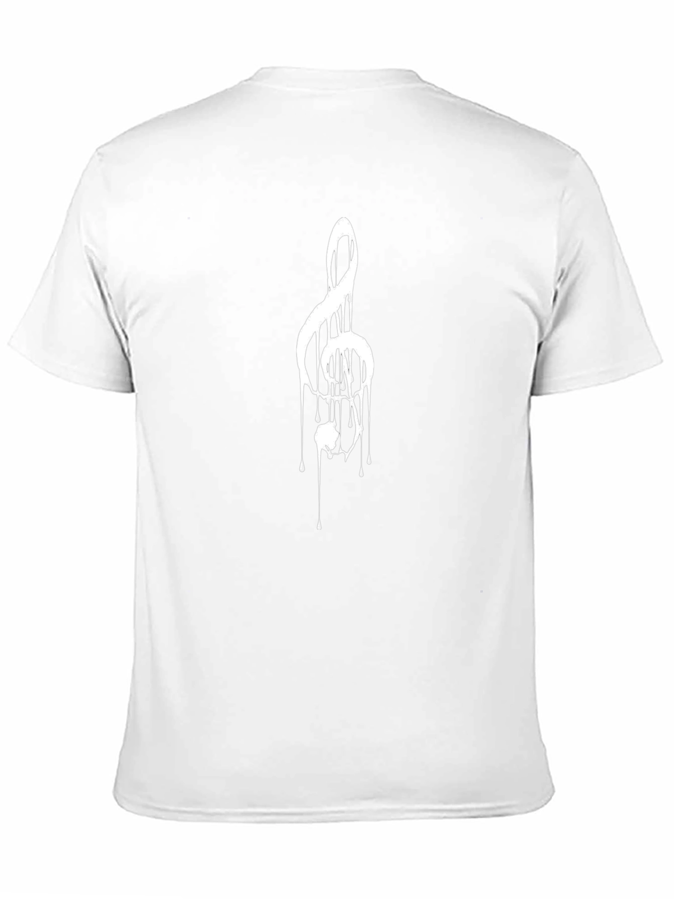 Music Drip Tee - Artistic Treble Clef Graphic T-Shirt