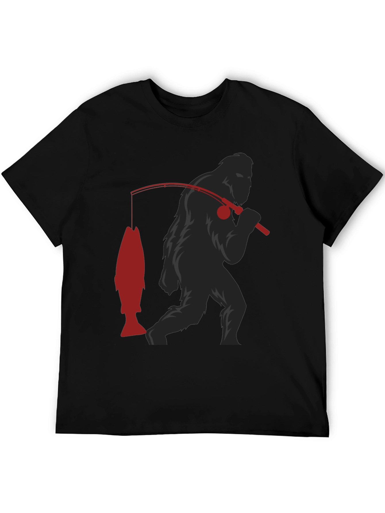 Bigfoot Fishing T-Shirt - Funny Sasquatch Tee