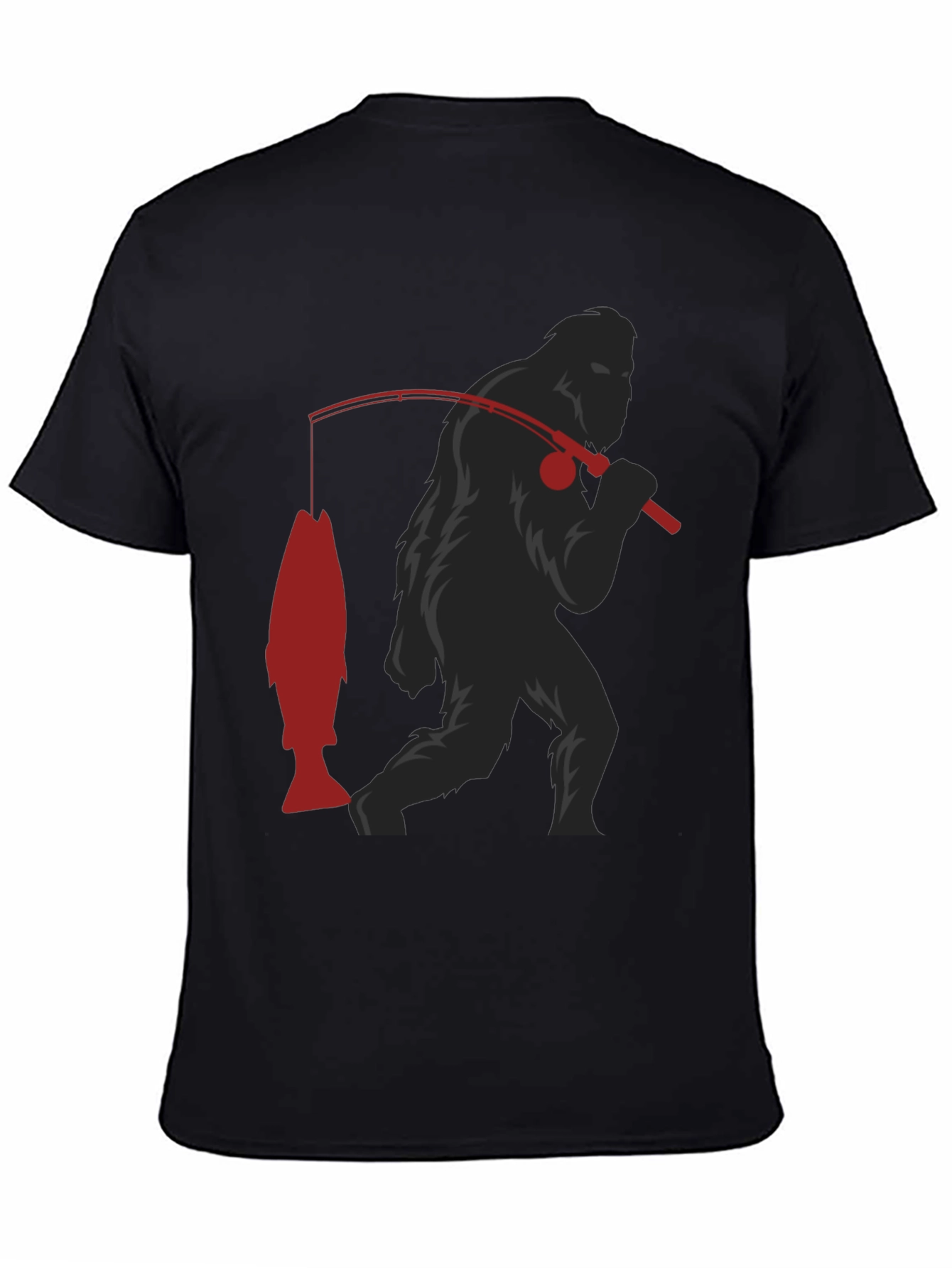 Bigfoot Fishing T-Shirt - Funny Sasquatch Tee
