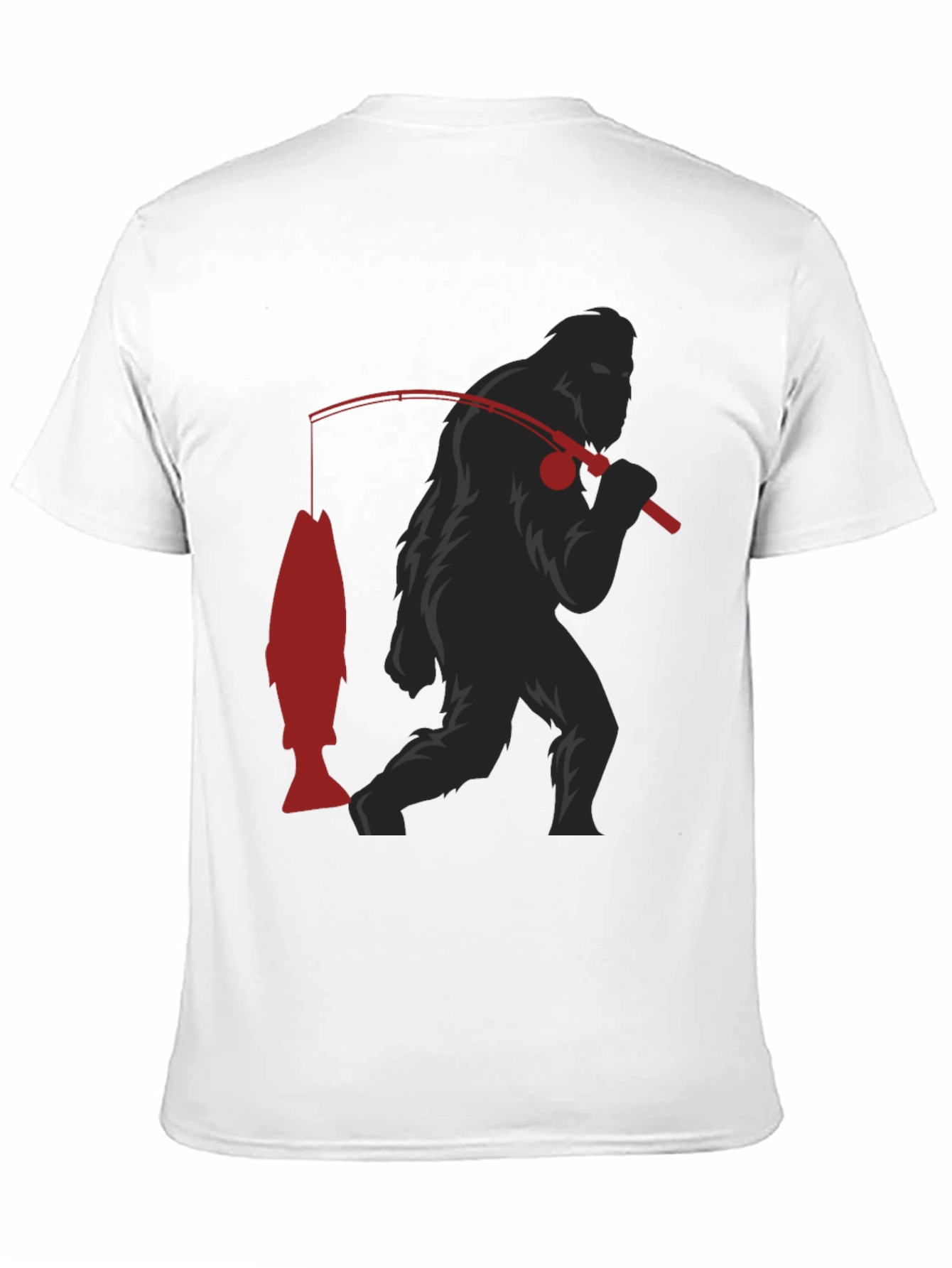 Bigfoot Fishing T-Shirt - Funny Sasquatch Tee