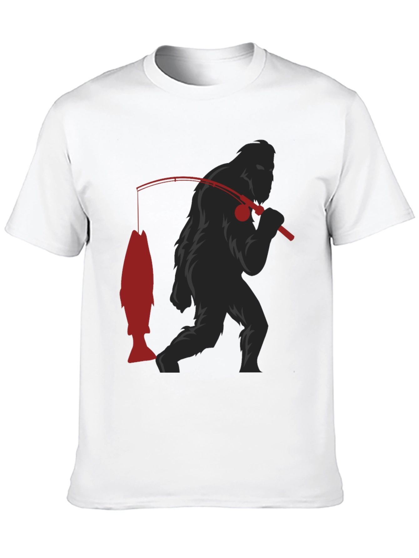 Bigfoot Fishing T-Shirt - Funny Sasquatch Tee