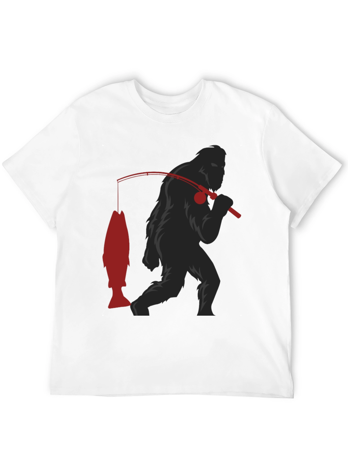 Bigfoot Fishing T-Shirt - Funny Sasquatch Tee