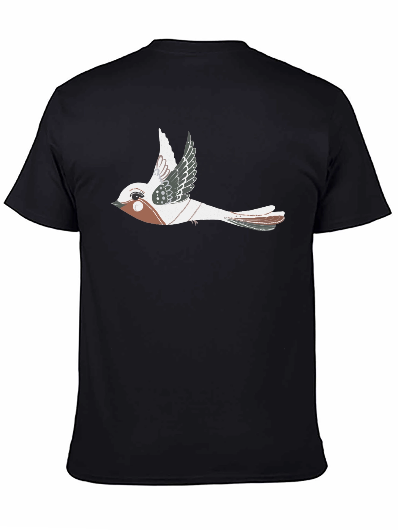 Bird Graphic Black T-Shirt