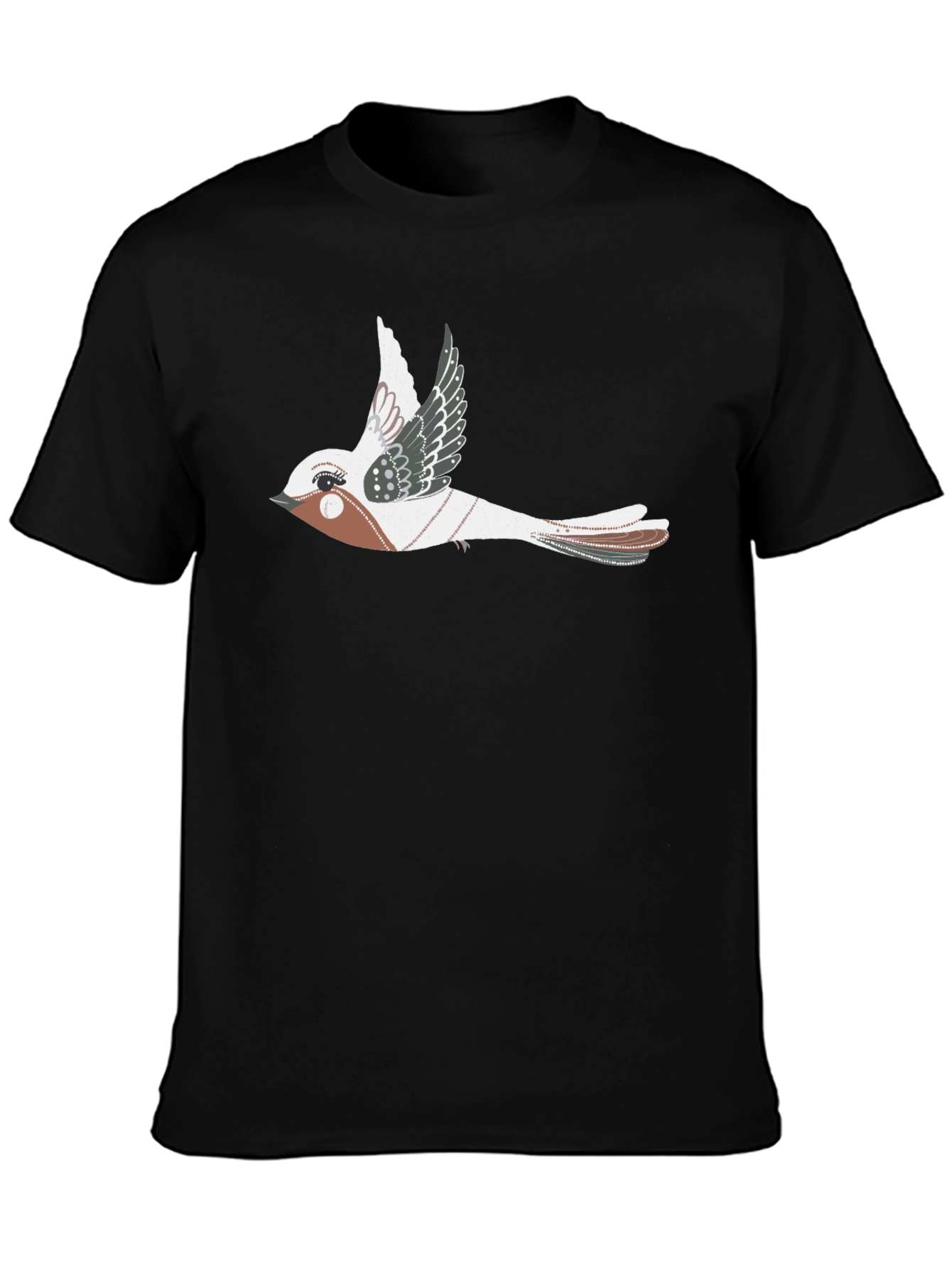 Bird Graphic Black T-Shirt